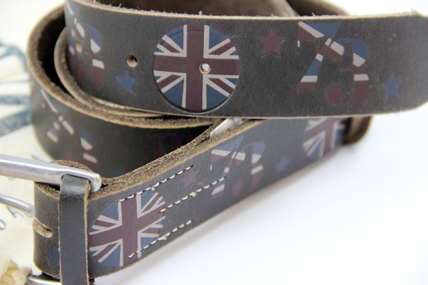 Pepe Jeans Flandes Union Jack 73 Retro Mod Pop Art Belt Brown