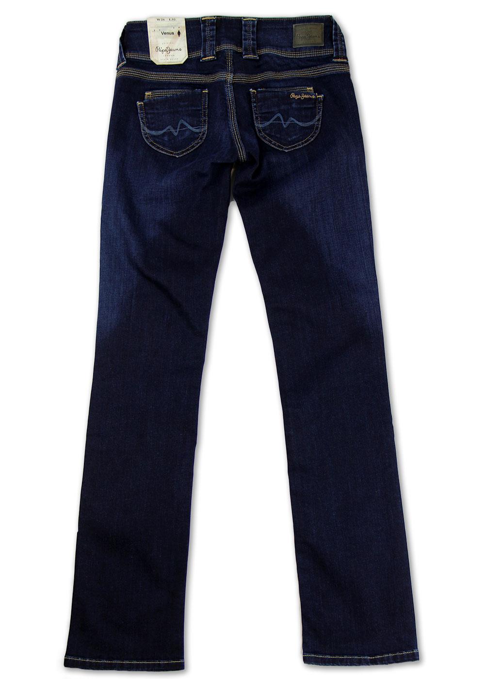 Pepe Jeans Venus Retro Indie Straight Leg Denim Jeans Blue