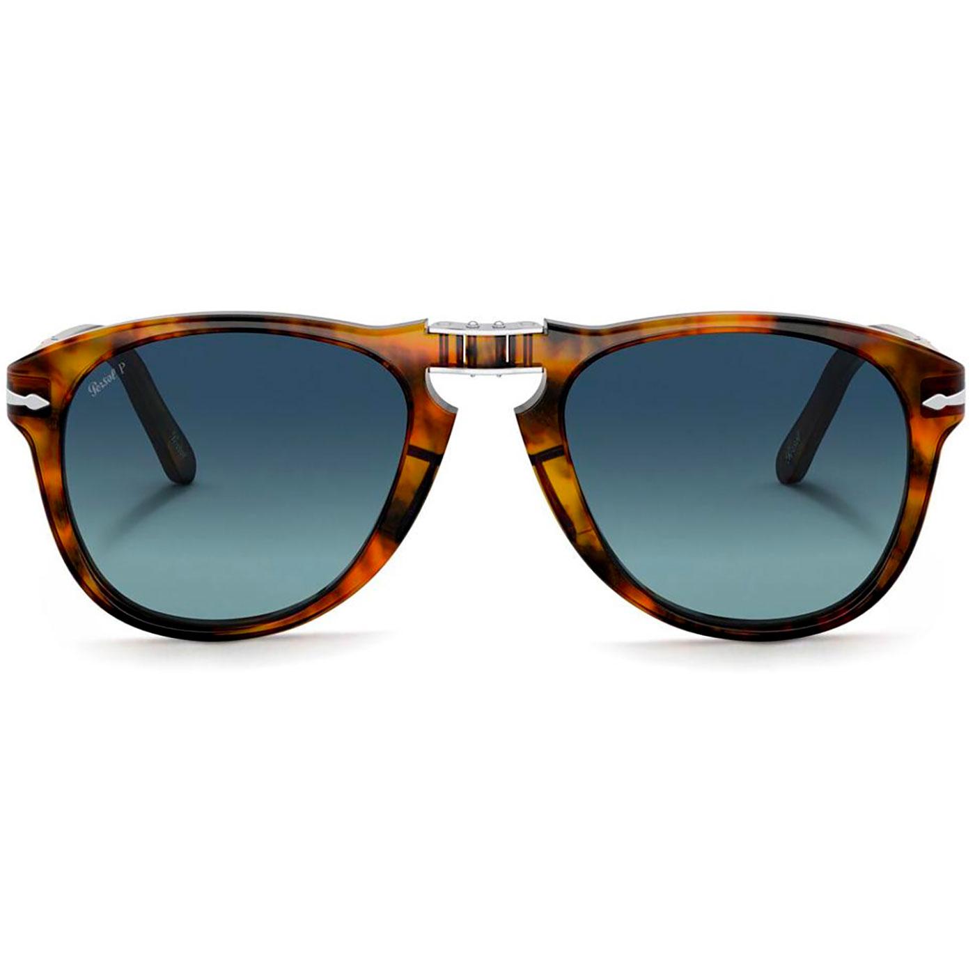 PERSOL Steve McQueen 714SM Foldable Sunglasses in Caffe