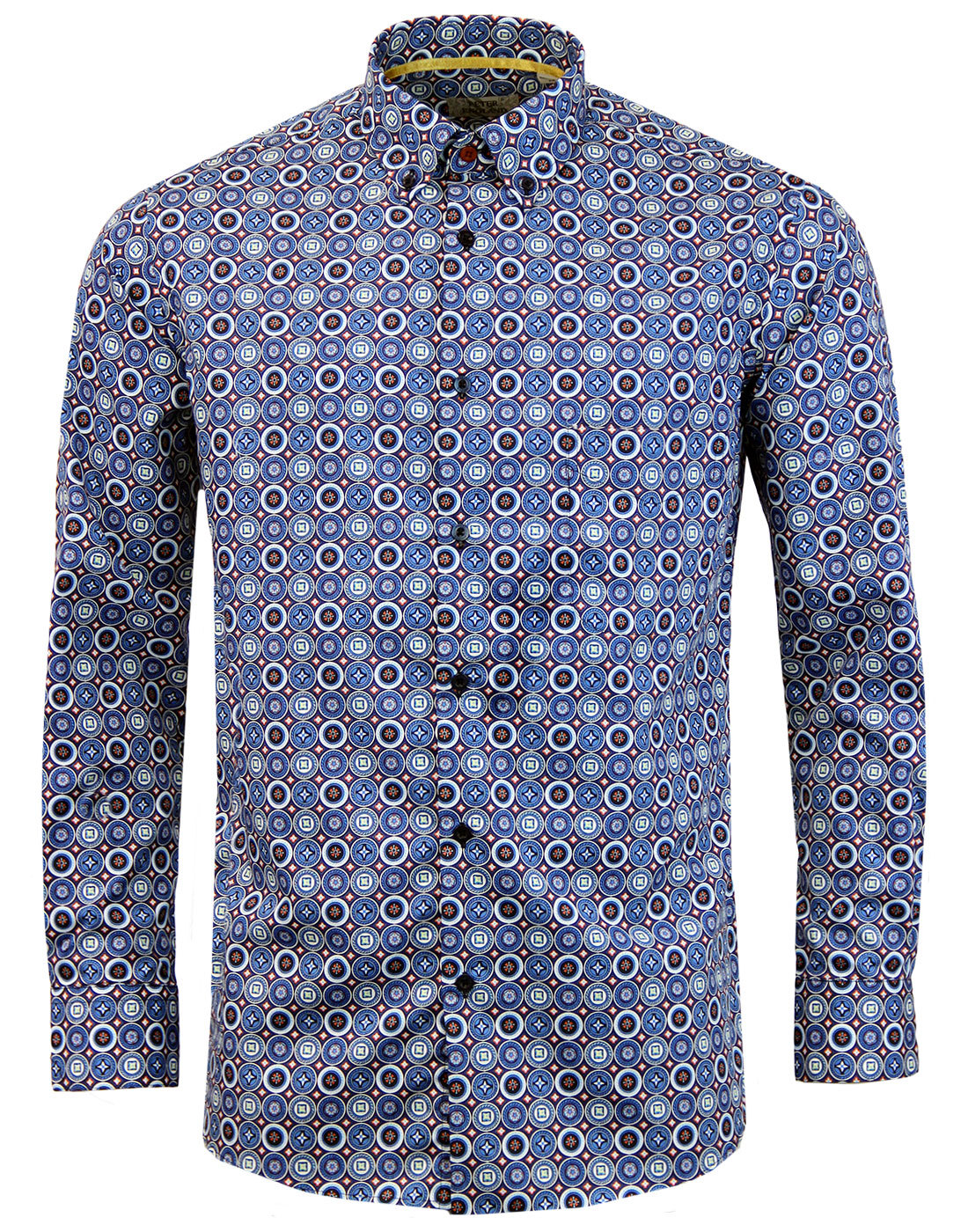 PETER ENGLAND 1960s Mod Psychedelic Shield Shirt