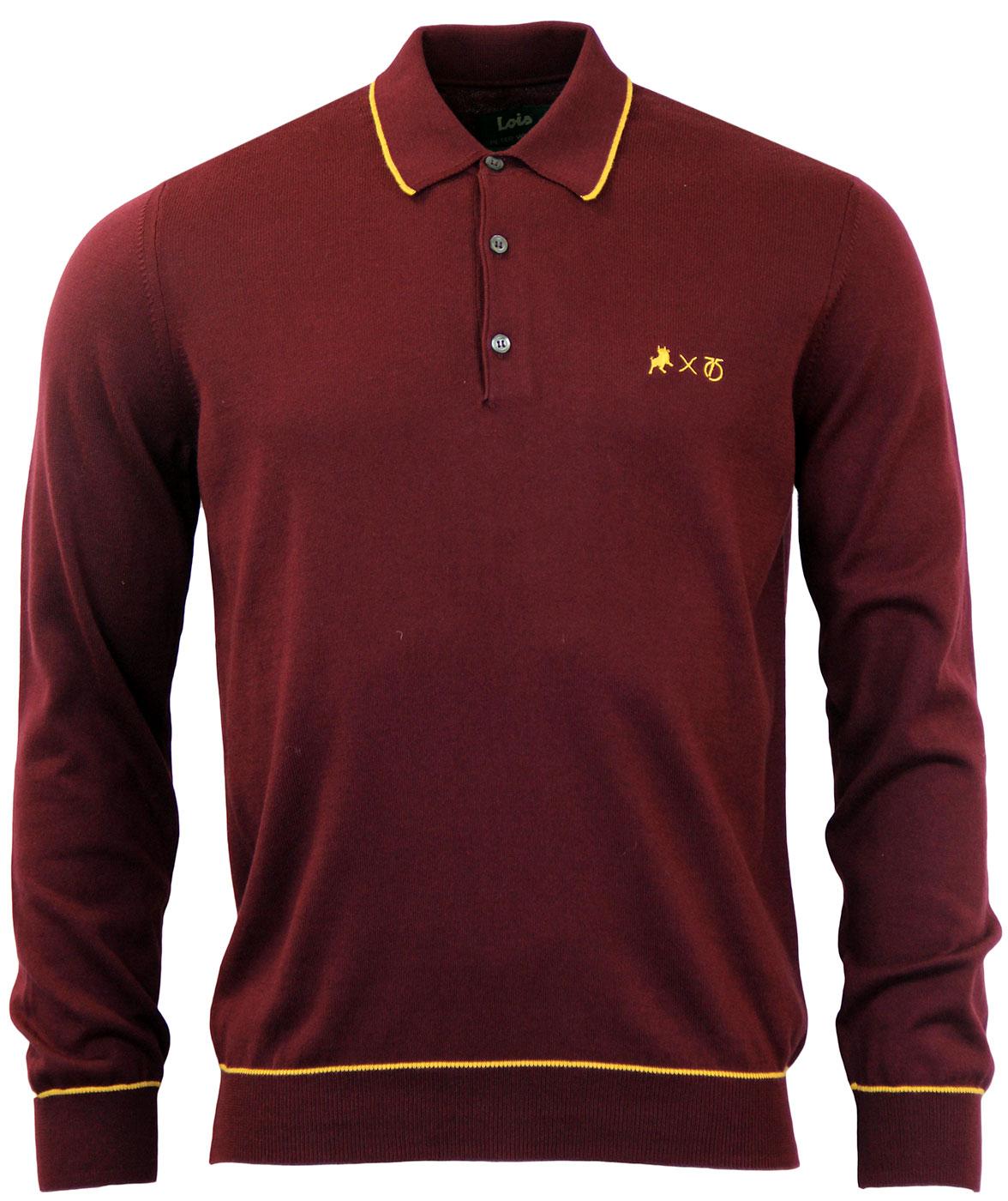 LOIS x PETER WERTH Retro Contrast Tipped Knit Polo