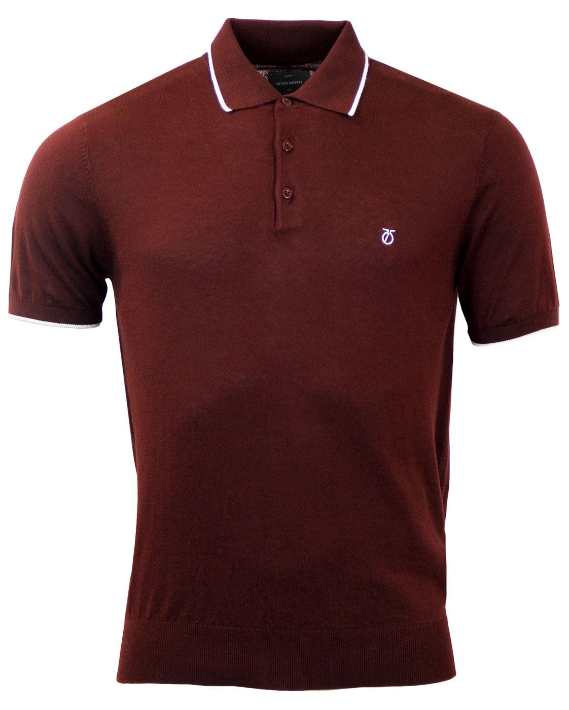 Bernwell PETER WERTH Retro Fine Knit Tipped Polo