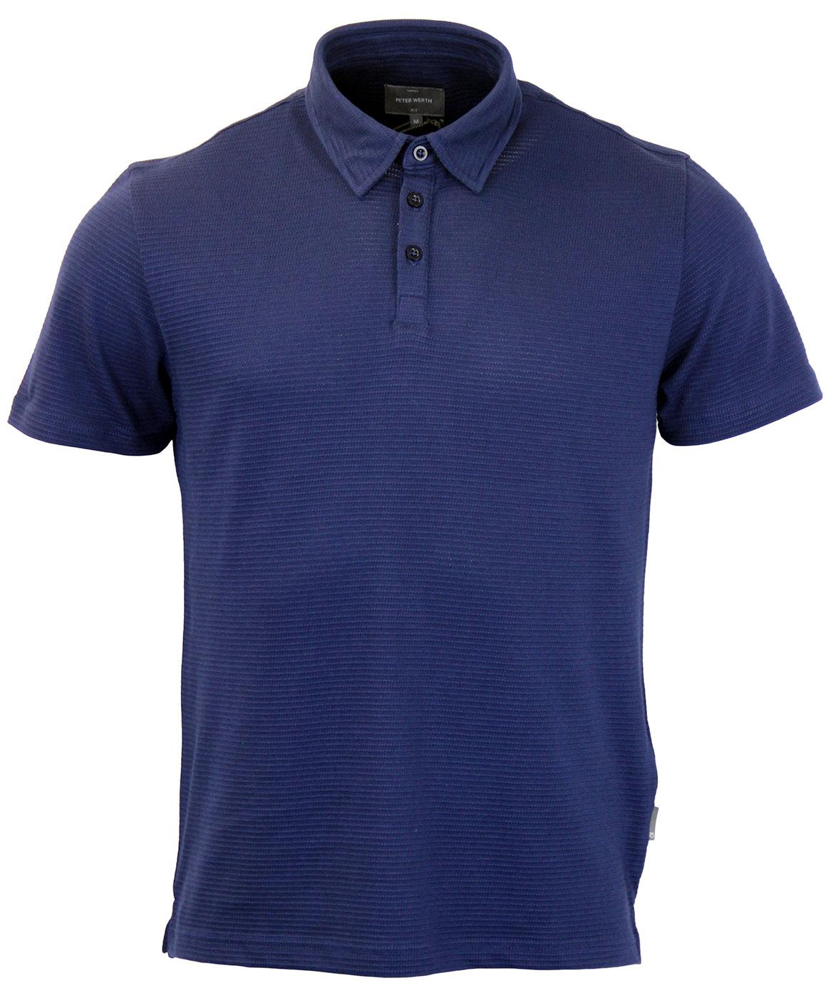 Lombard PETER WERTH Textured Perf Retro Mod Polo N