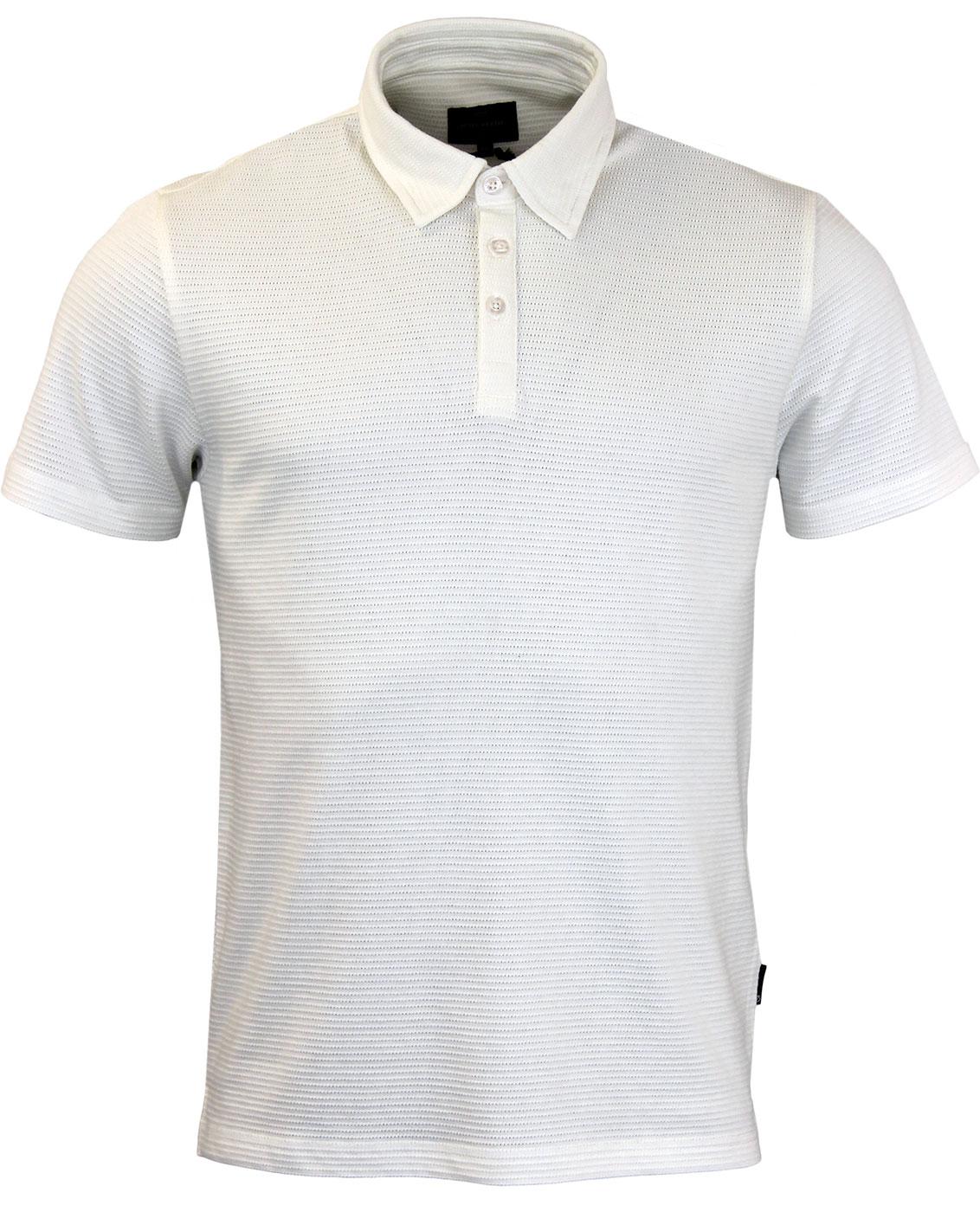 Lombard PETER WERTH Textured Perf Retro Mod Polo W