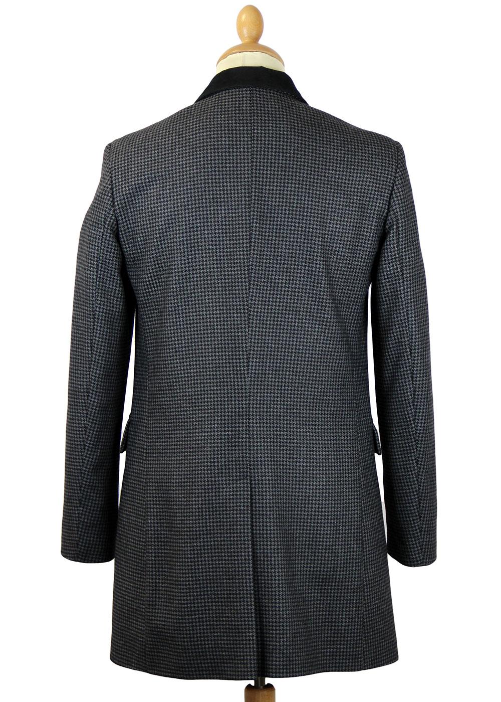 PETER WERTH Cropley Retro Mod Made in England Dogtooth Topcoat