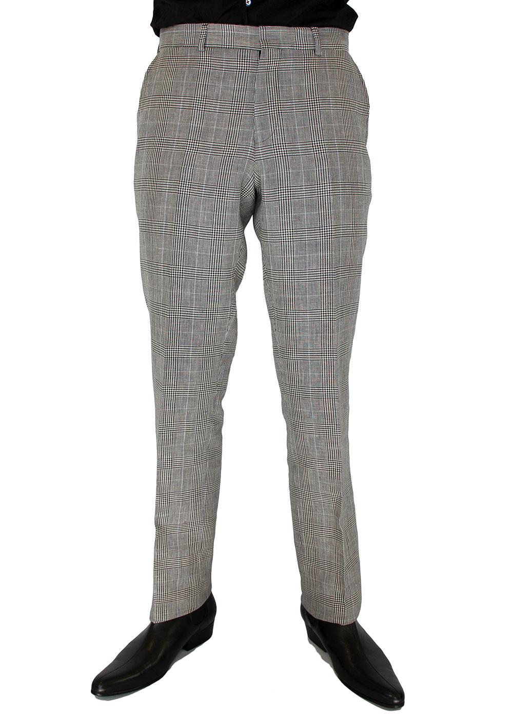 N1 Cut PETER WERTH Mod POW Check Linen Trousers