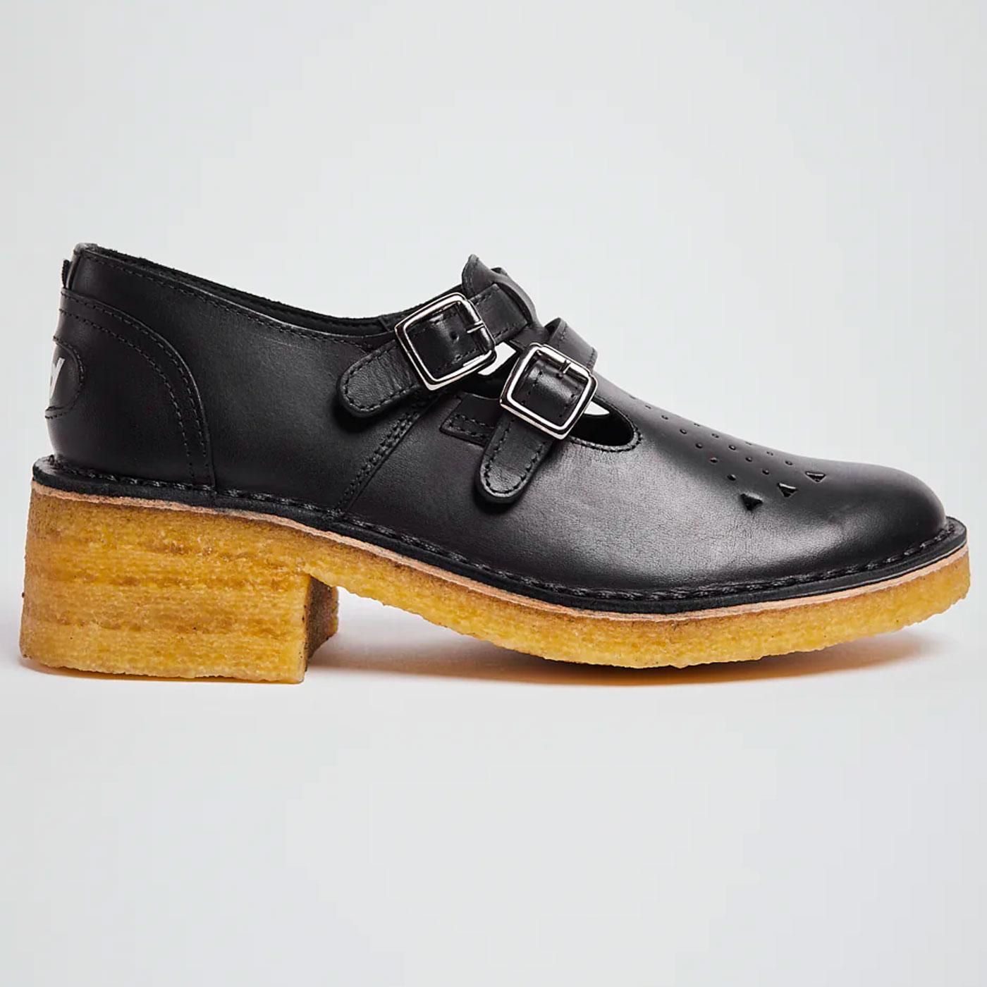 Dion Pod Original  Leather T-Bar Platform Shoes B