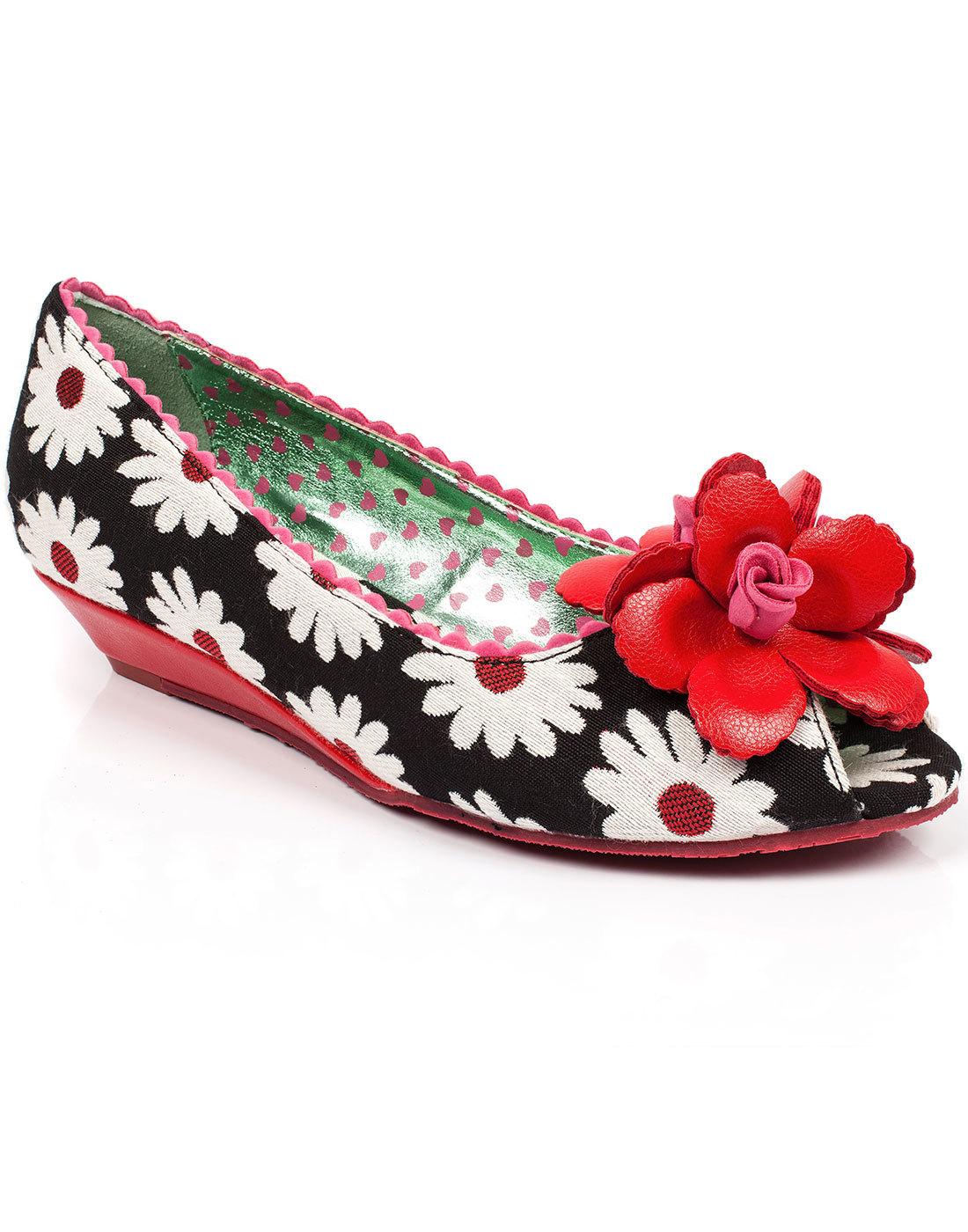 Daisy Delight POETIC LICENCE 60s Mod Floral Wedges