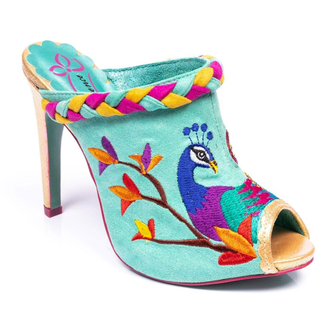 POETIC LICENCE Eye of the Beholder Peacock Mules Sandals