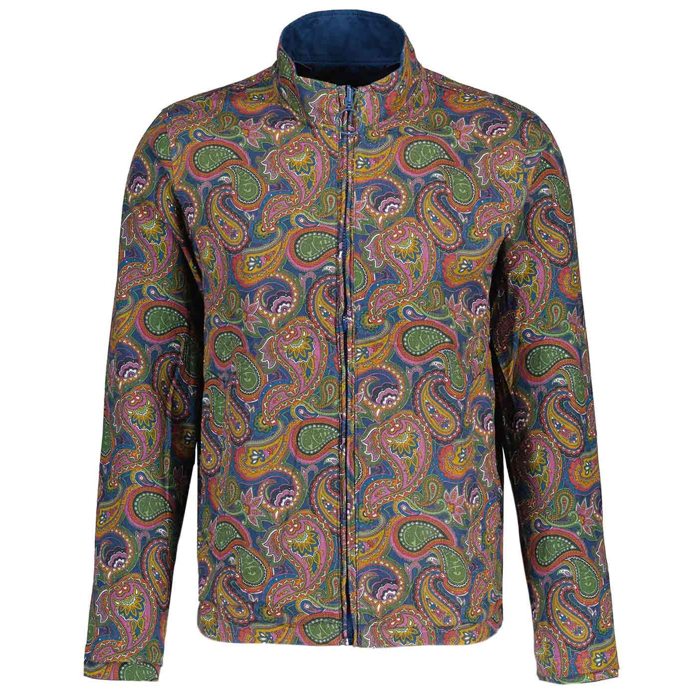 Pretty Green 15th Anniversary Paisley Corporation Jacket in Blue