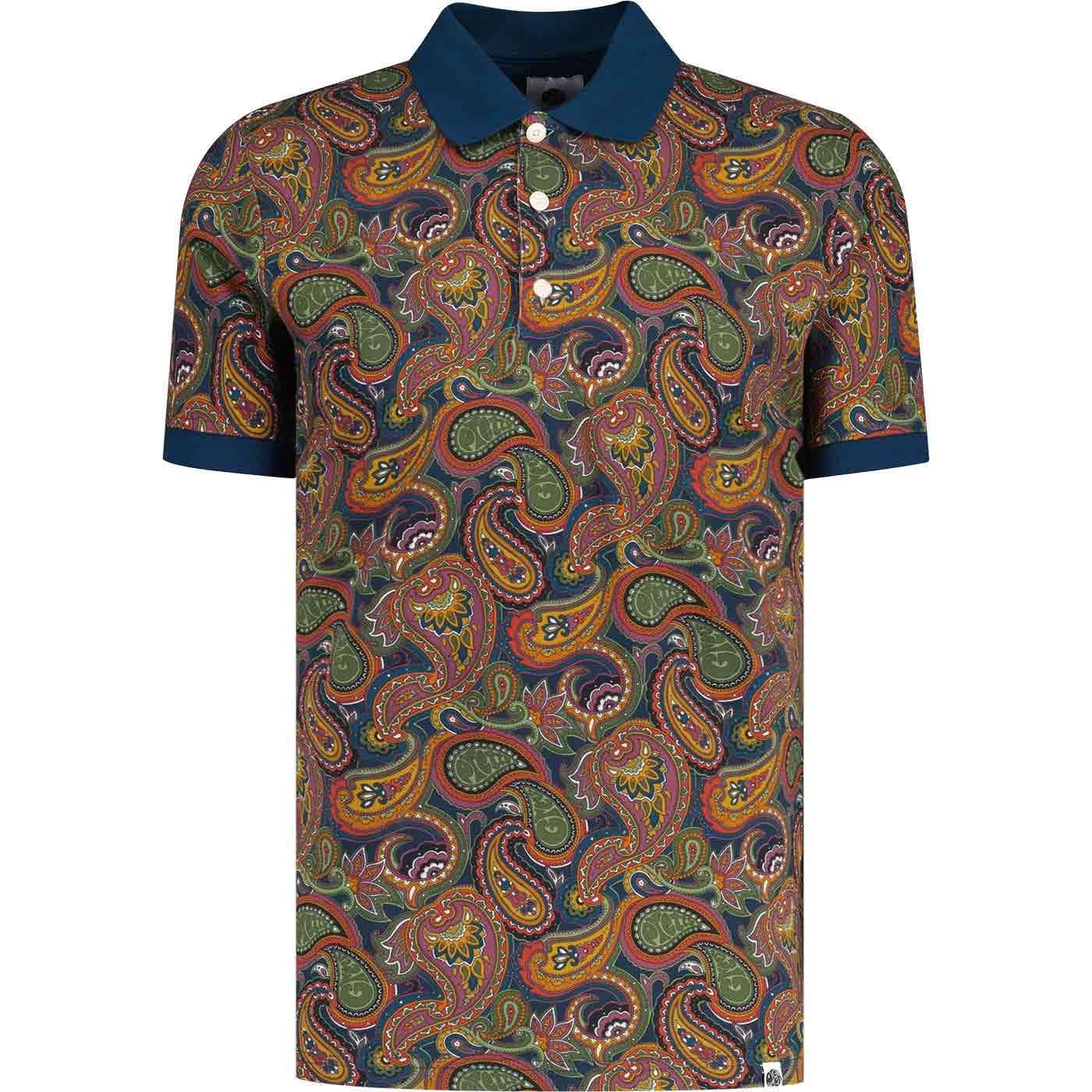 Pretty Green 15th Anniversary Paisley Polo Shirt B