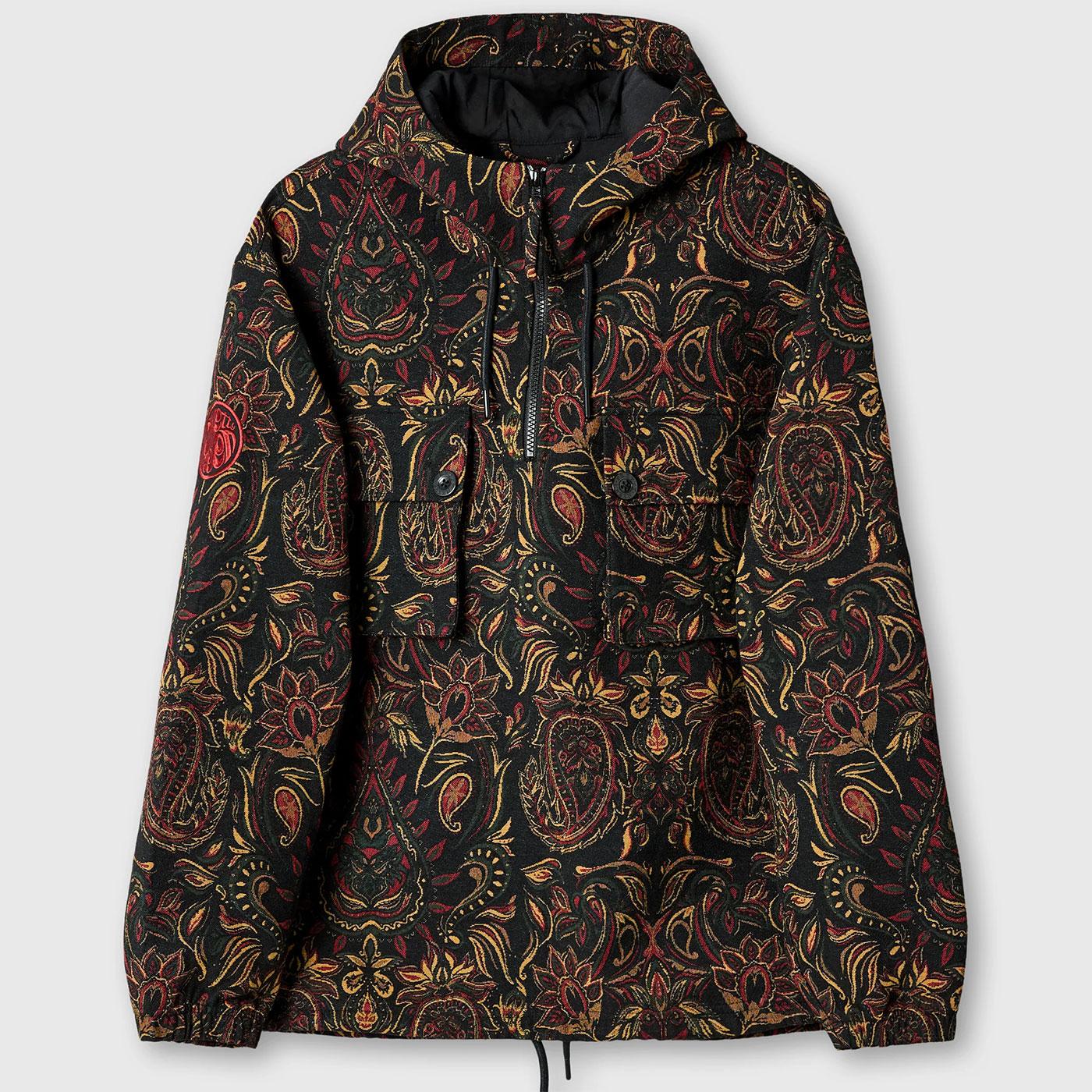 Parthian Pretty Green 60s Paisley Jacquard Smock 