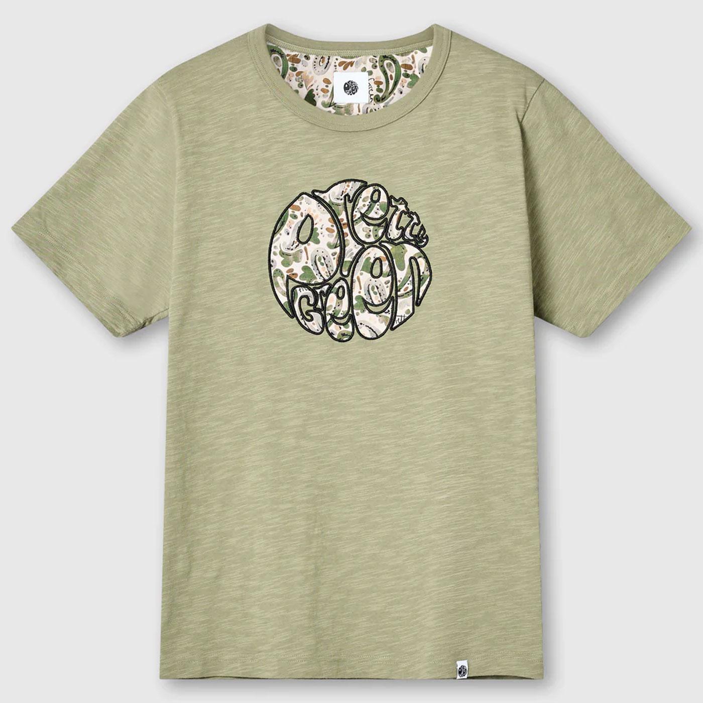 Aquarelle Pretty Green Paisley Applique Logo Tee G