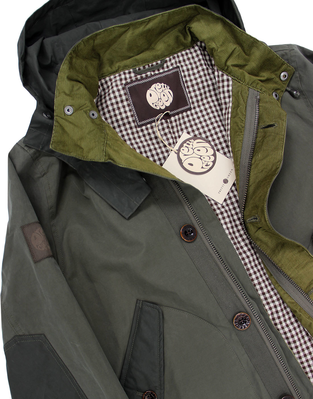 PRETTY GREEN Ashburn Retro 60s Mod Parka Jacket