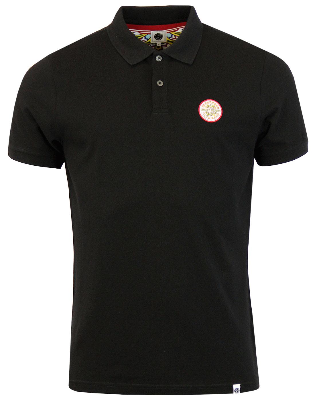 PRETTY GREEN x THE BEATLES Lonely Hearts Club Pique Polo Black