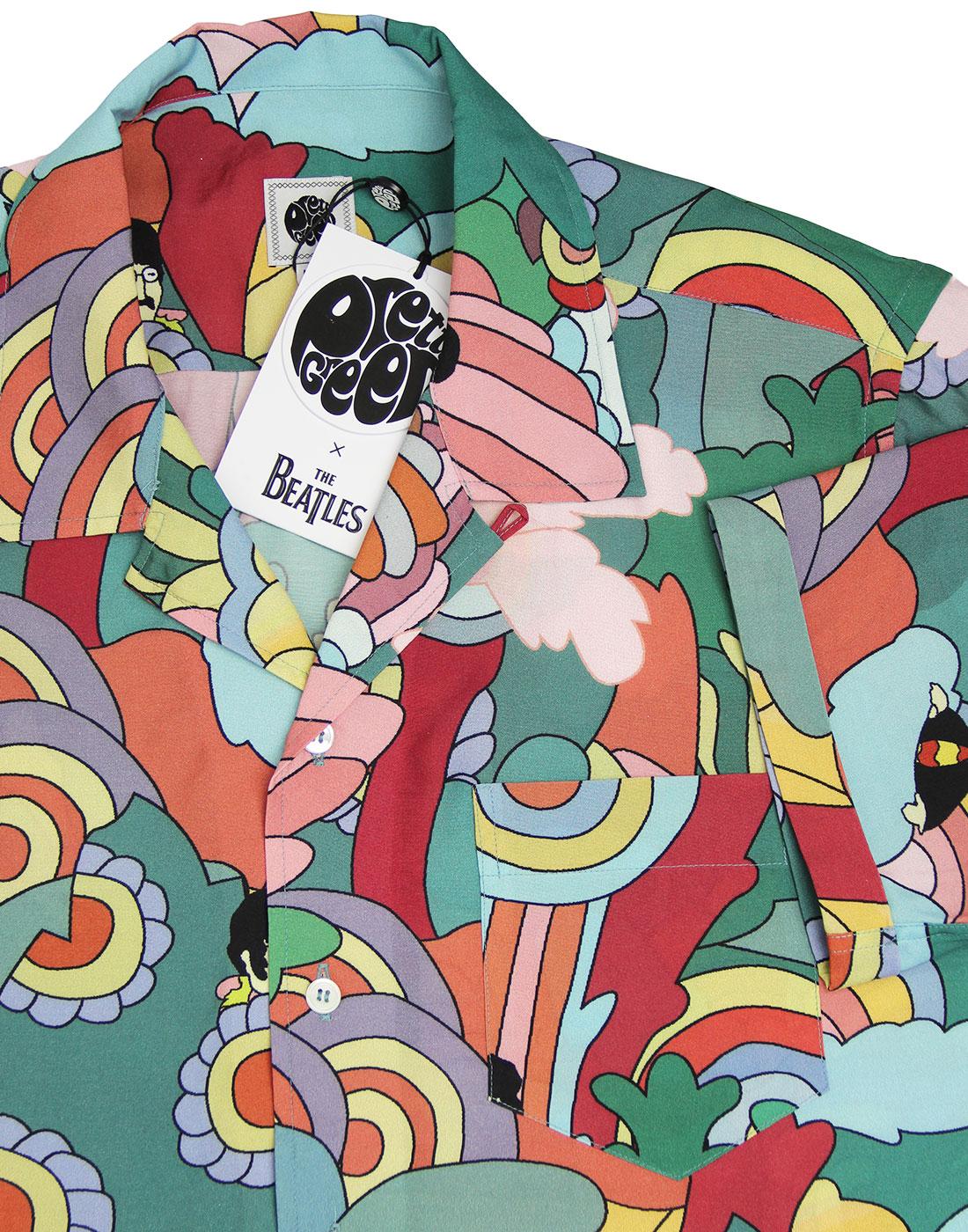 PRETTY GREEN x THE BEATLES Yellow Sub Floral Shirt