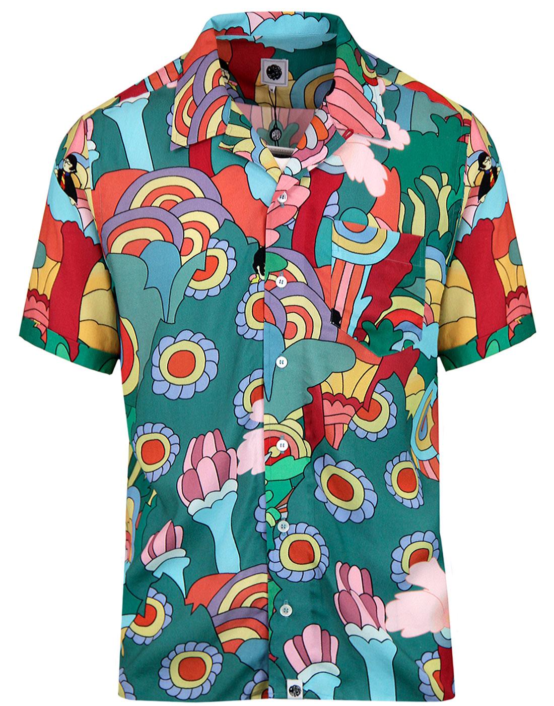 PRETTY GREEN x THE BEATLES Yellow Sub Floral Shirt
