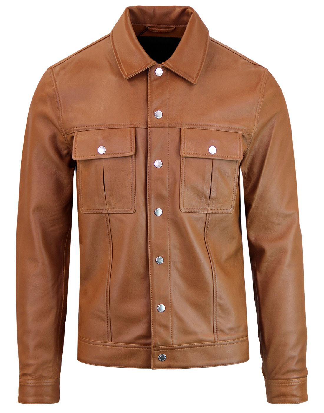 PRETTY GREEN Black Label Western Leather Jacket