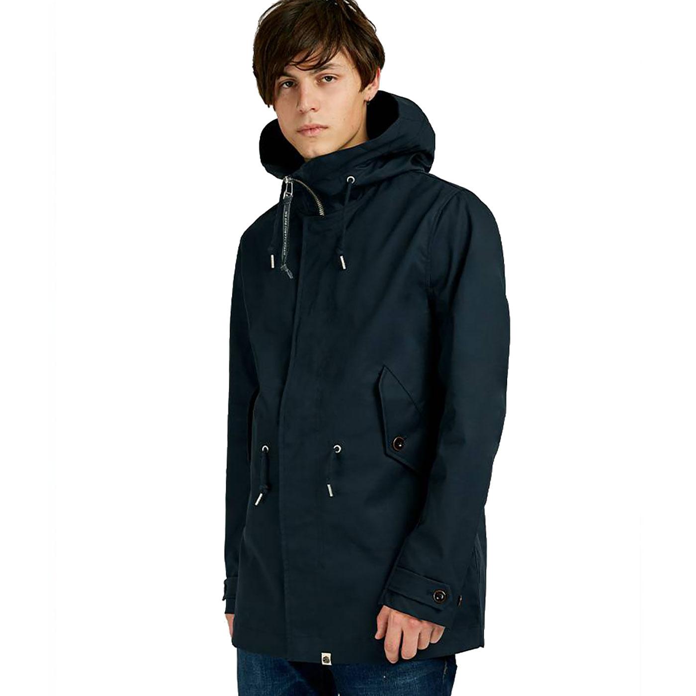 PRETTY GREEN Mens Mod Bonded Cotton Parka Jacket N