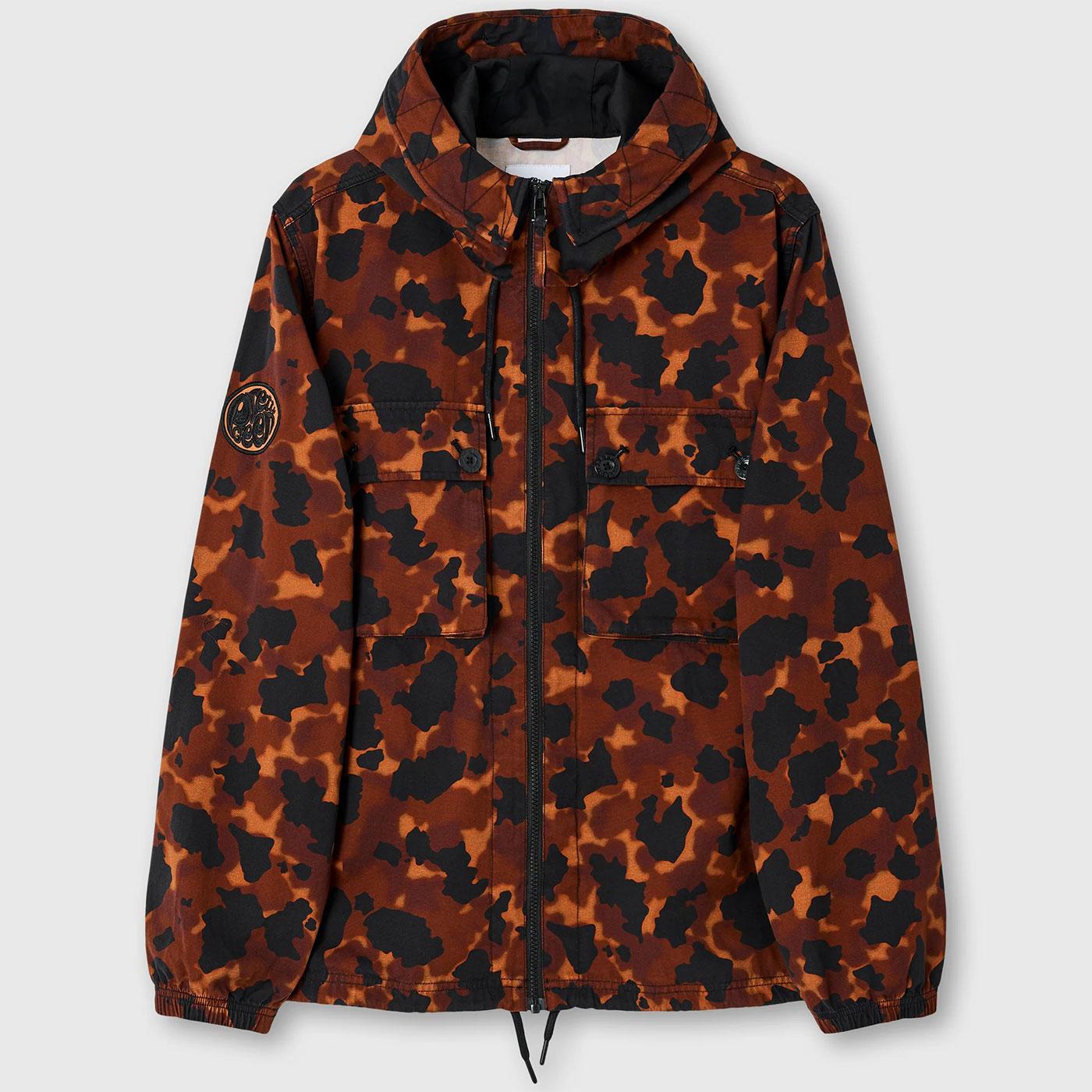 Brindle Pretty Green Retro 90s Hooded Camo Jacket 