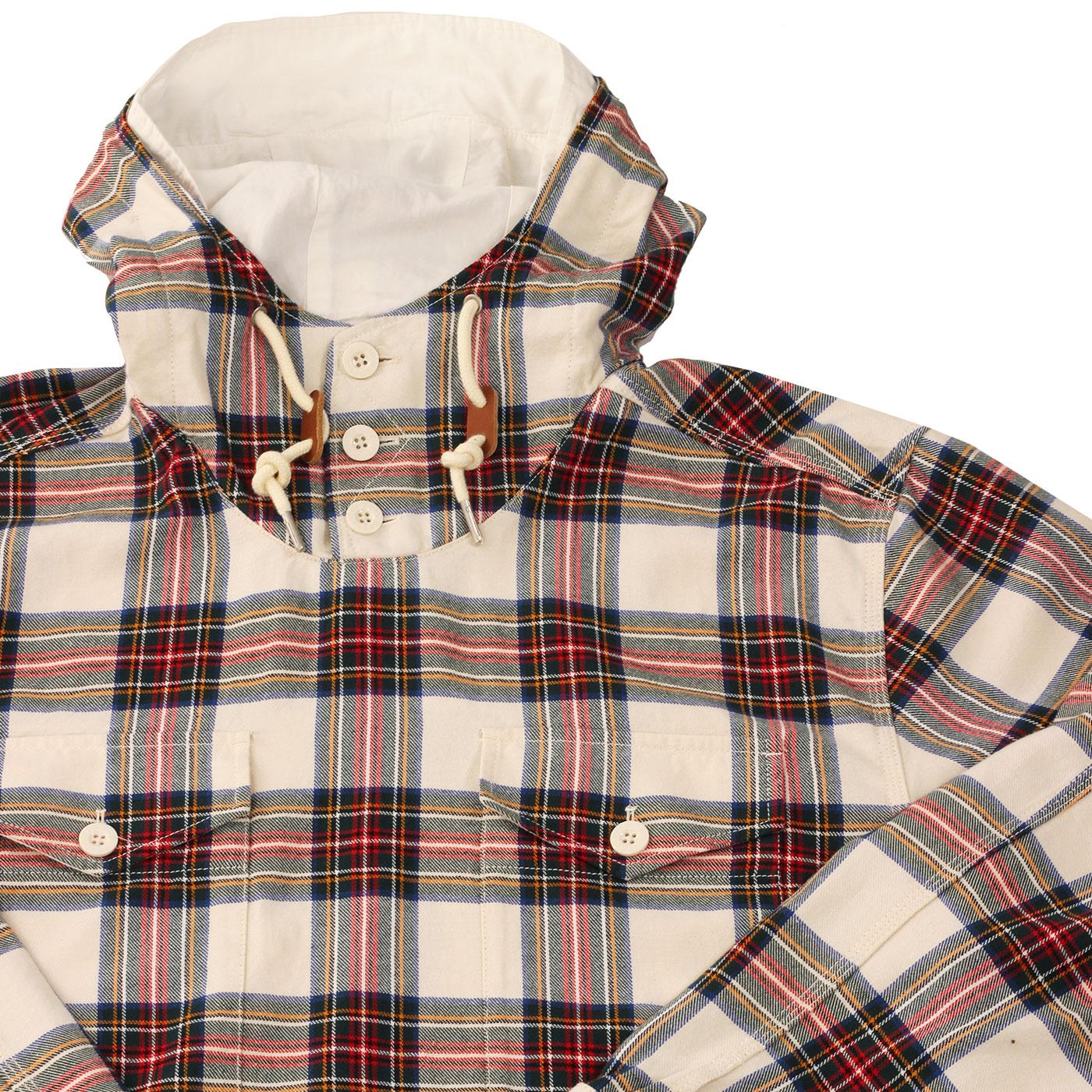 90s umbro nylon gingham check hoodie