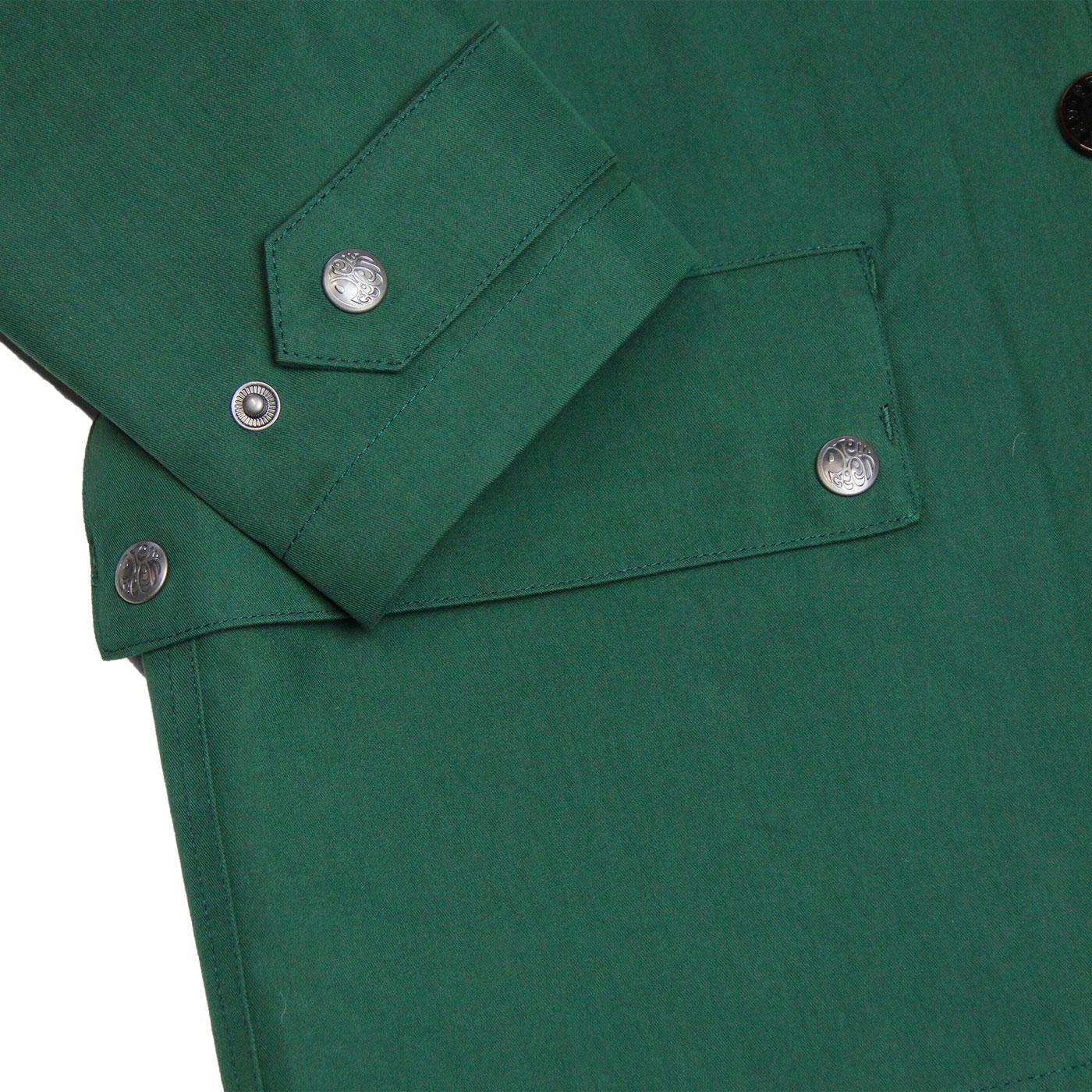 pretty green wool button up jacket