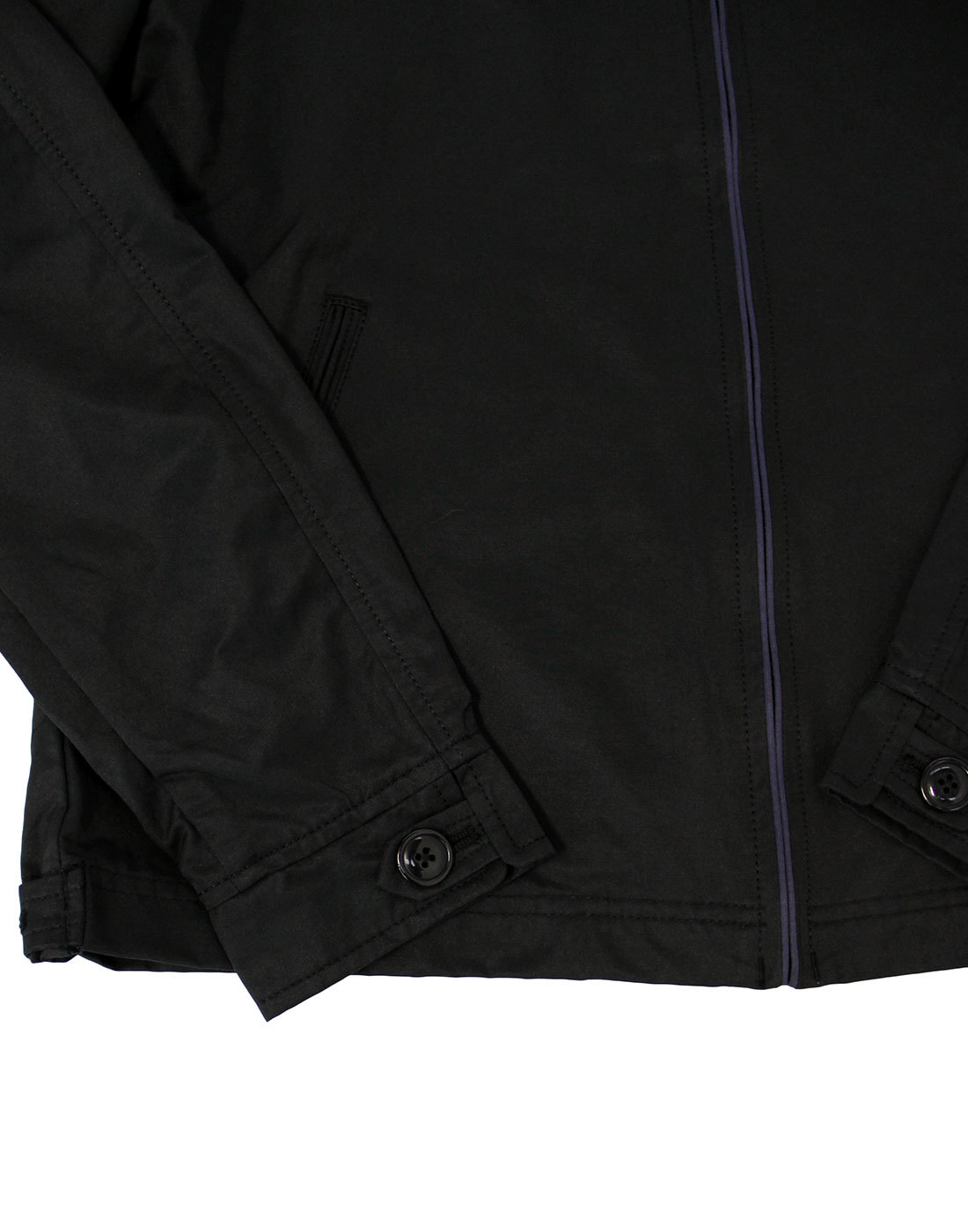 PRETTY GREEN Retro Indie Mod Corporation Monkey Jacket in Black