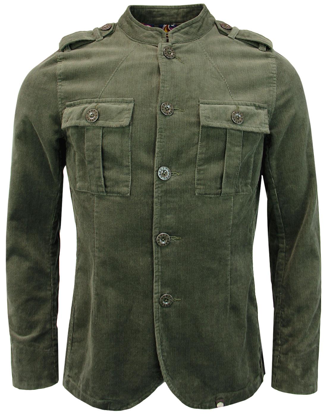Crawley PRETTY GREEN Mod Military Cord Jacket (K)