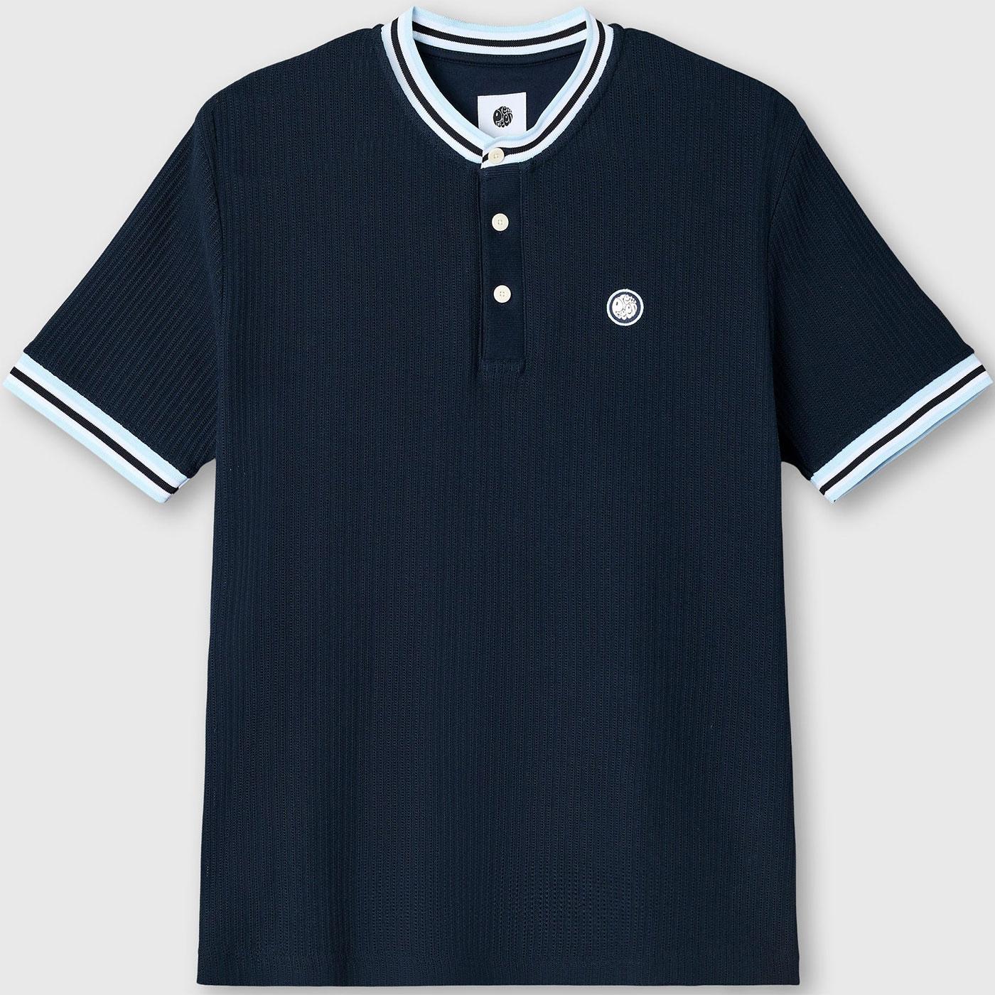 Cressa Pretty Green Tipped Pique Grandad Shirt N