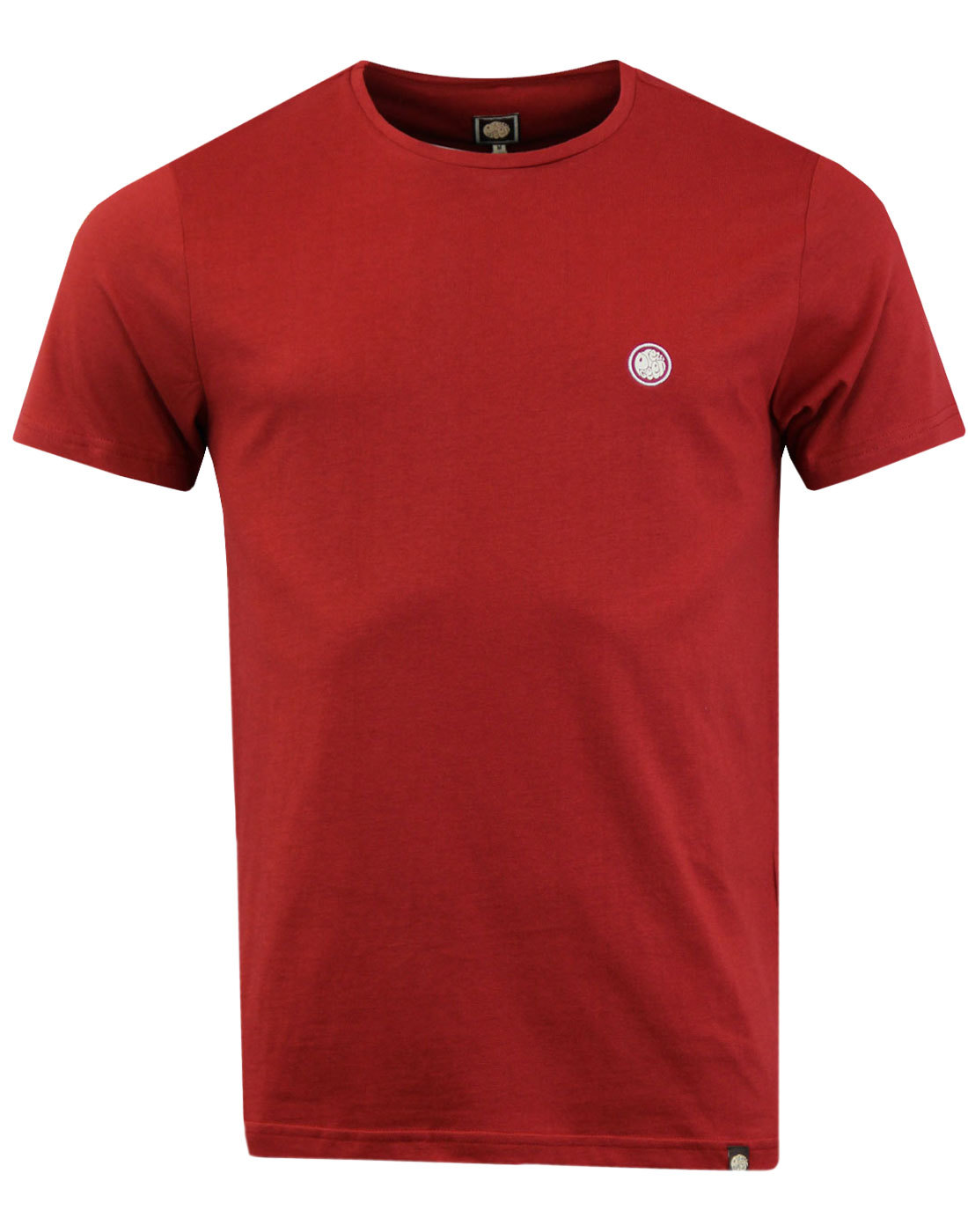 PRETTY GREEN Mens Retro Indie Mod Crew Neck T-shirt in Red