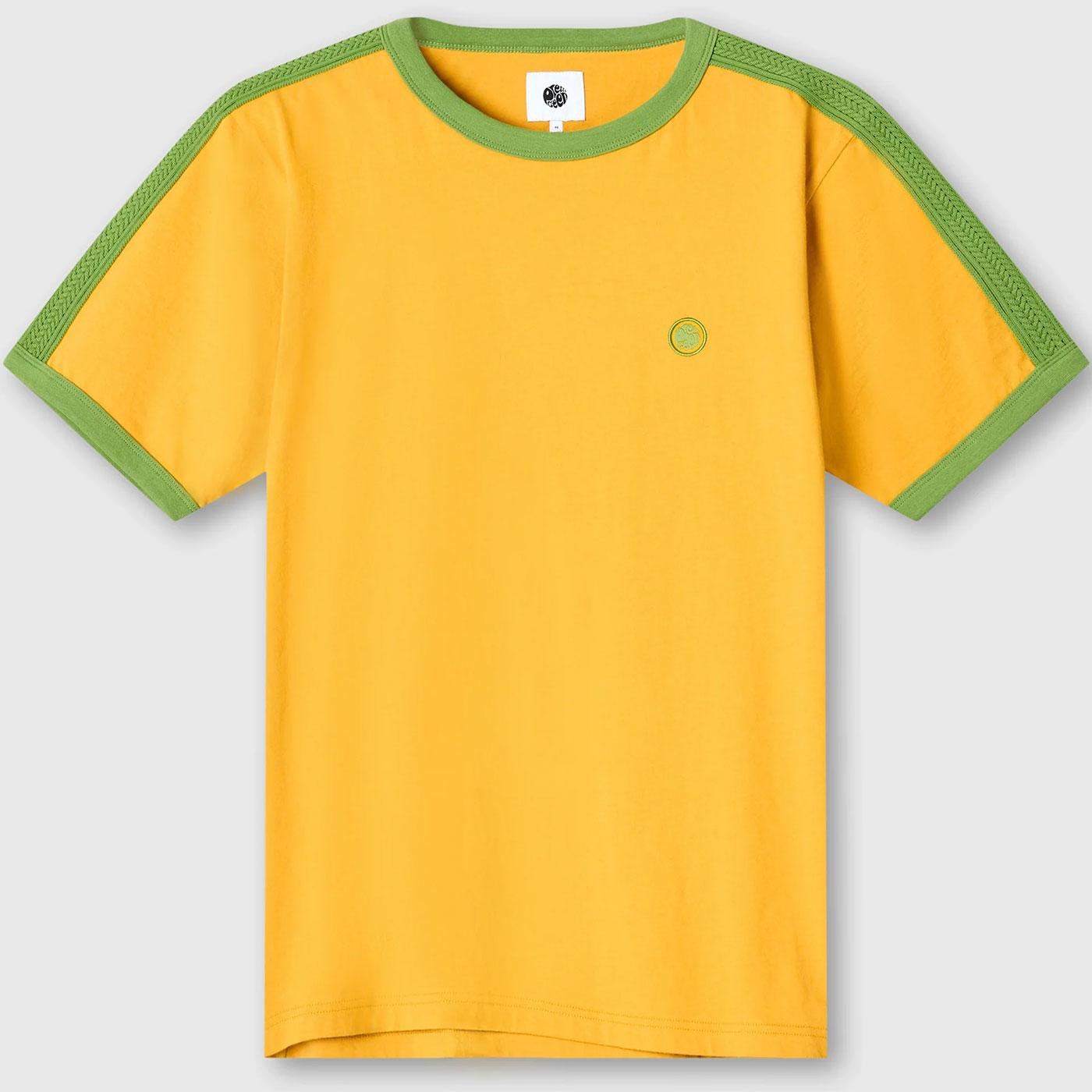 Denton Pretty Green Sleeve Tape Retro Ringer Tee Y