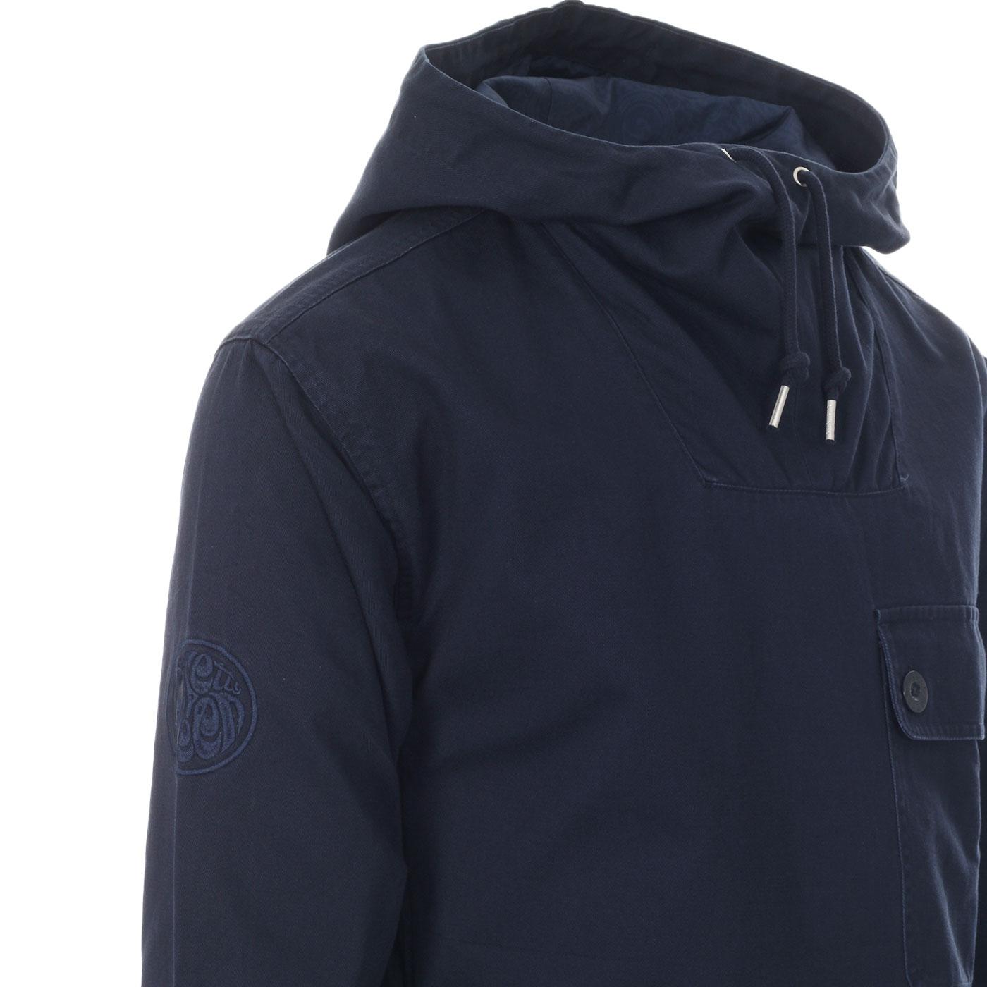PRETTY GREEN Forrest Military Overhead Smock Jacket Navy