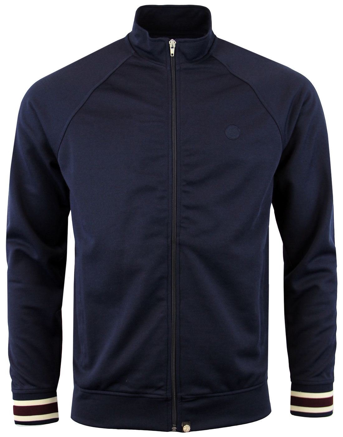 PRETTY GREEN Forston Retro 1970s Indie Funnel Neck Track Jacket