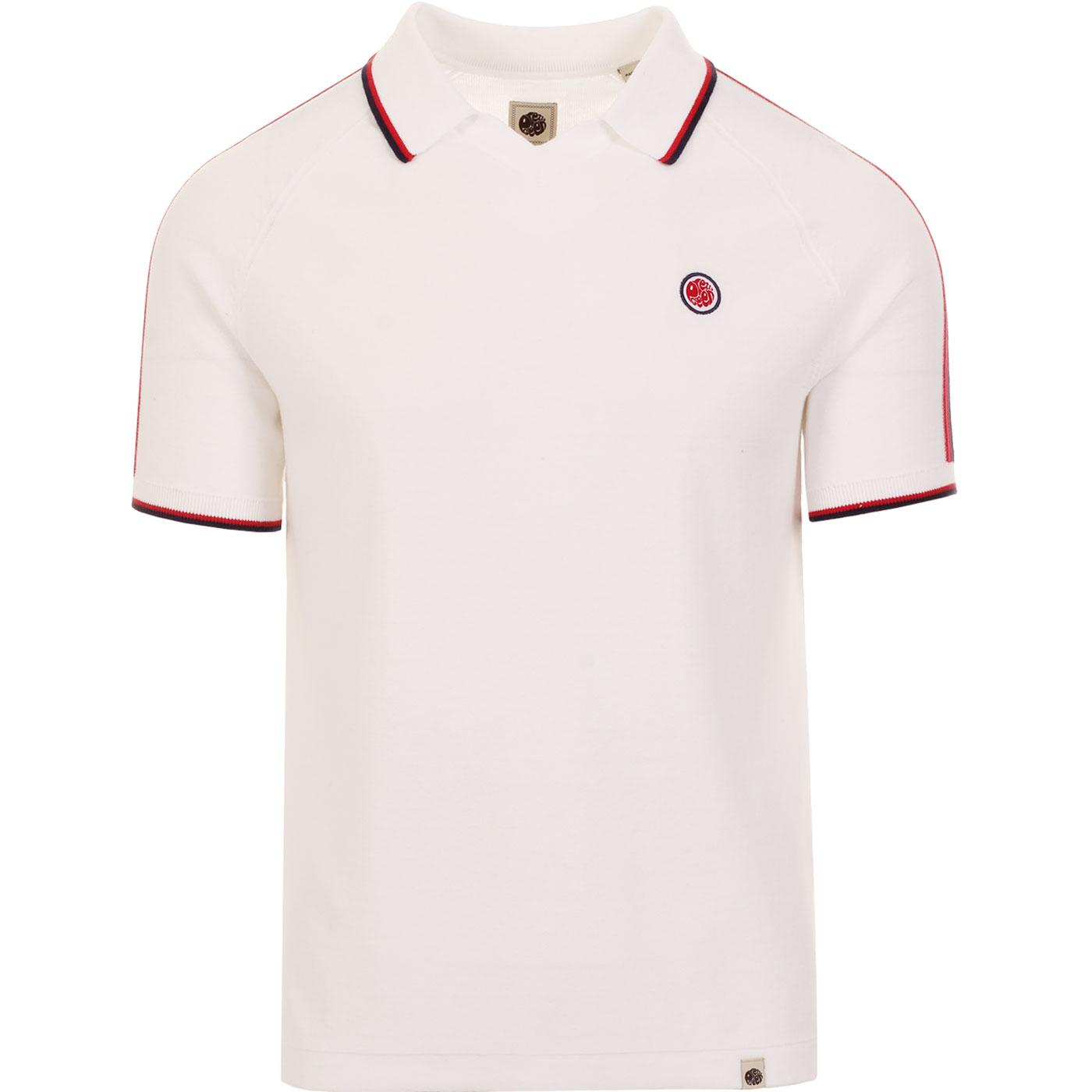 PRETTY GREEN Shoulder Stripe Knitted Football Top 