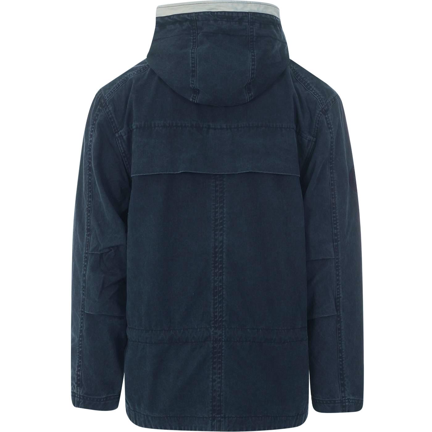 PRETTY GREEN Retro Nautical Overhead Smock Jacket Navy