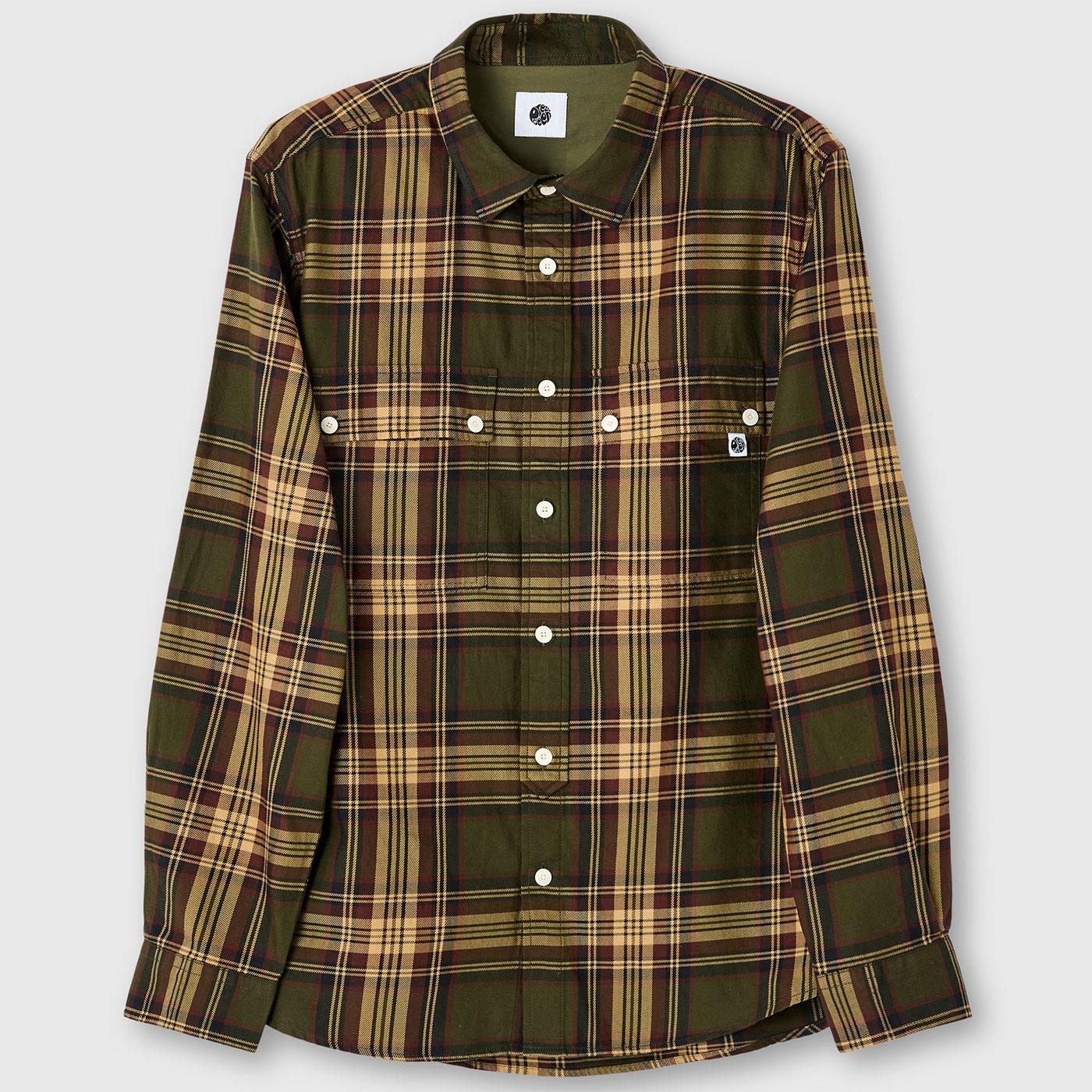 Oldham Pretty Green Cotton Poplin Check Shirt K