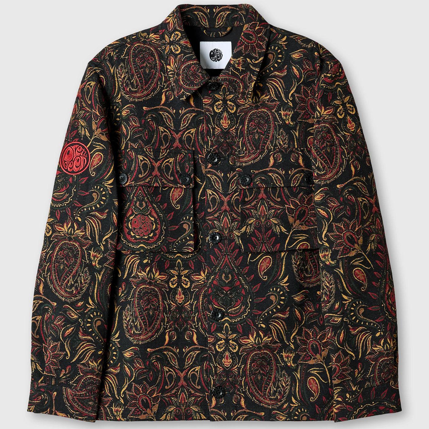 Parthian Pretty Green Paisley Jacquard Overshirt 