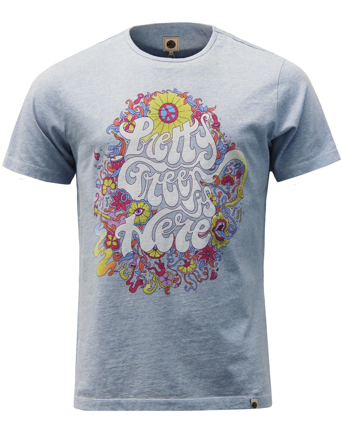 PG Is Here PRETTY GREEN Psychedelic 60s Tee BLUE