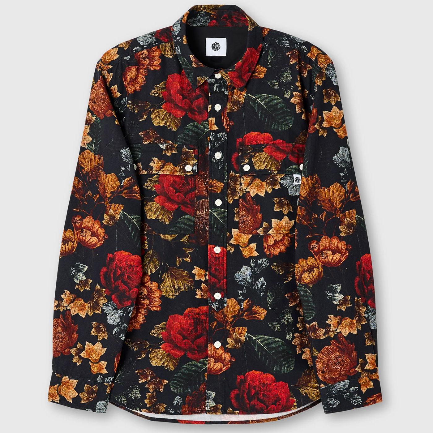 Prestleigh Pretty Green Cotton Poplin Floral Shirt