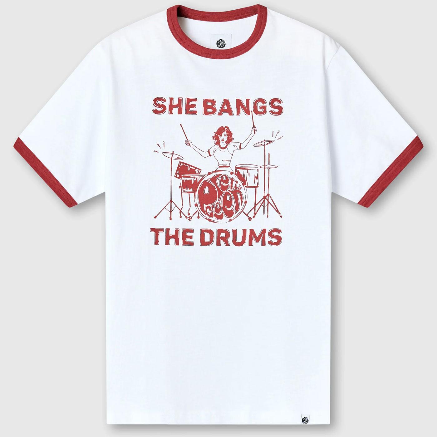 Pretty Green She Bangs The Drum Stone Roses Tee W