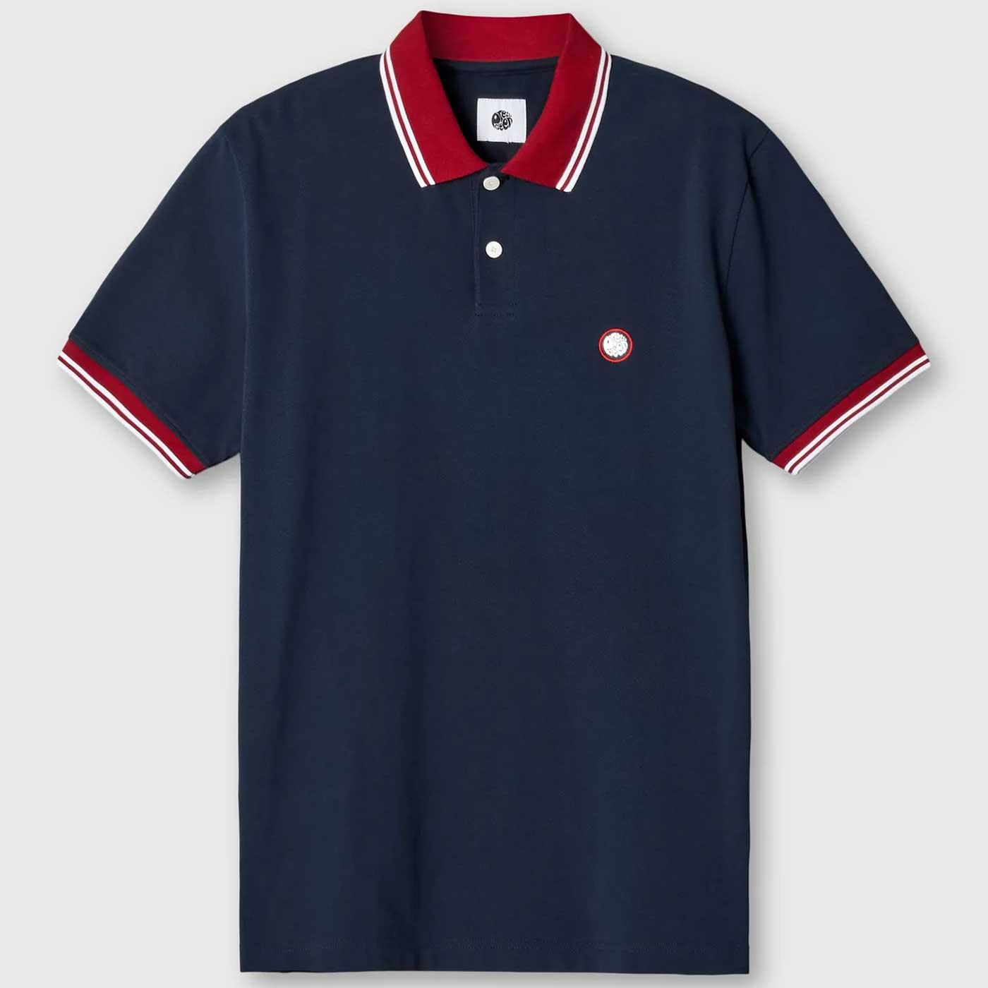 Tilby Pretty Green Contrast Collar Mod Polo Shirt 