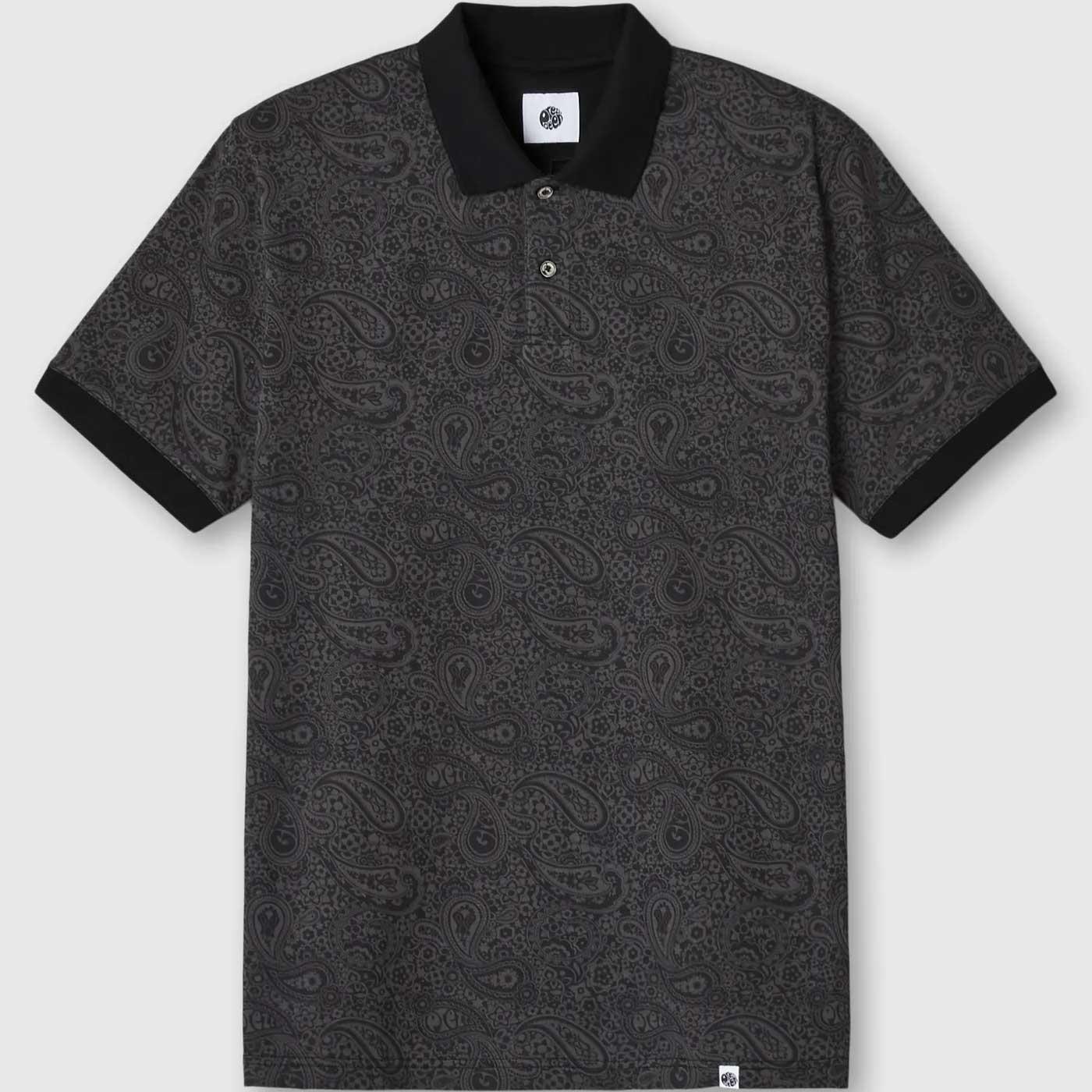 Wonderwall Pretty Green Tonal Paisley Polo Shirt B