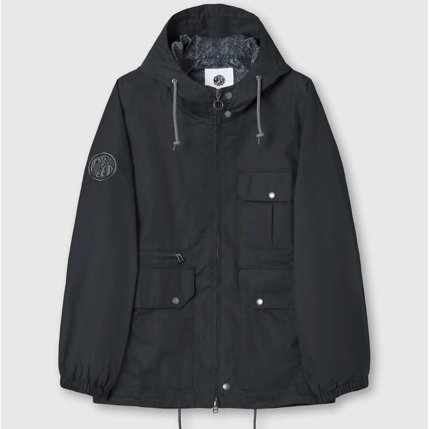 Walker Pretty Green Hooded Garment Washed Jacket B