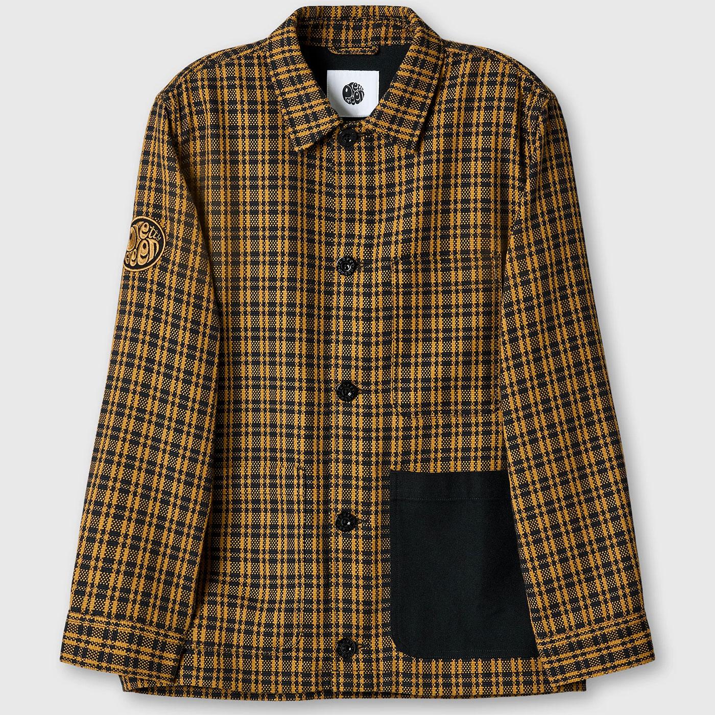 Whitworth Pretty Green Knitted Check Overshirt B