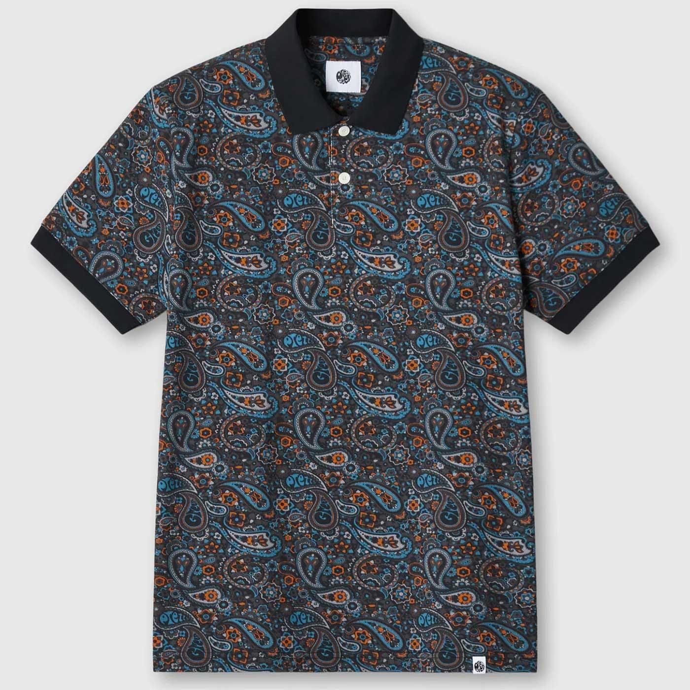 Wonderwall Pretty Green Retro Paisley Polo Shirt