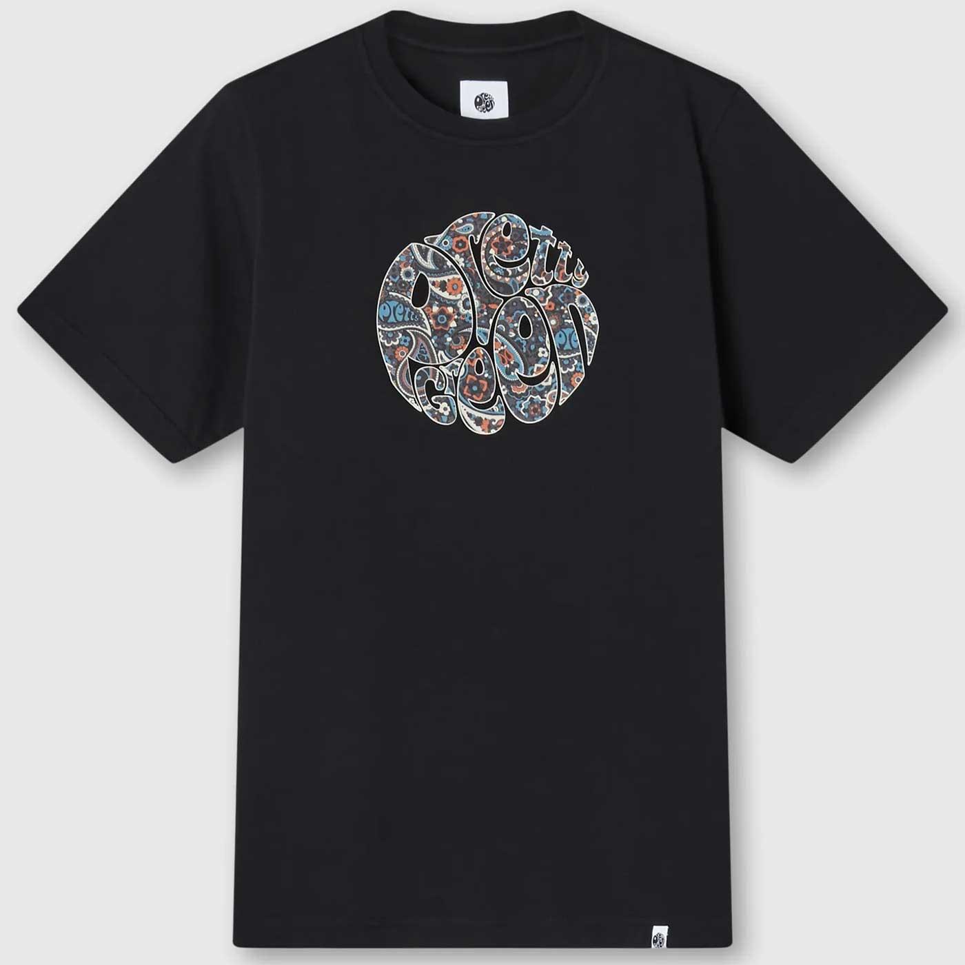 Wonderwall Pretty Green Paisley Logo T-shirt Black