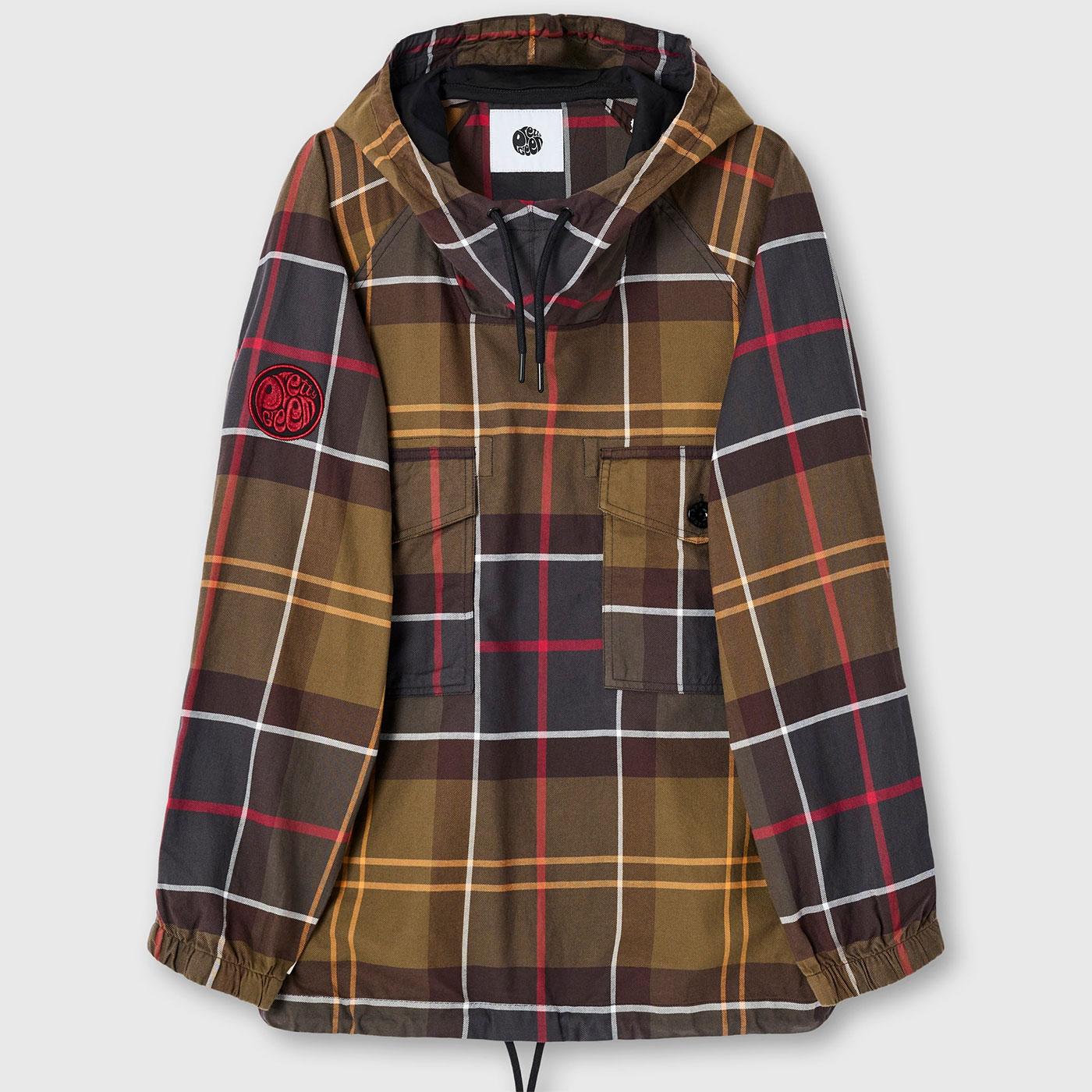 Winston Pretty Green Retro Yarn Dyed Check Smock 