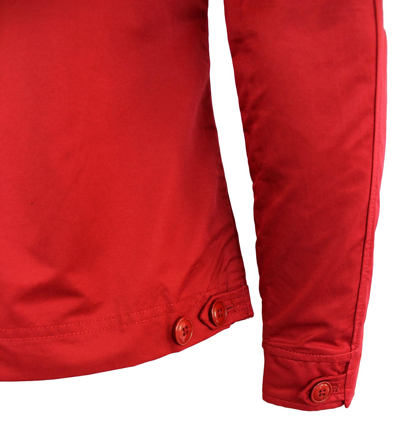 PRETTY GREEN Retro Indie Mod Red Corporation Monkey Jacket