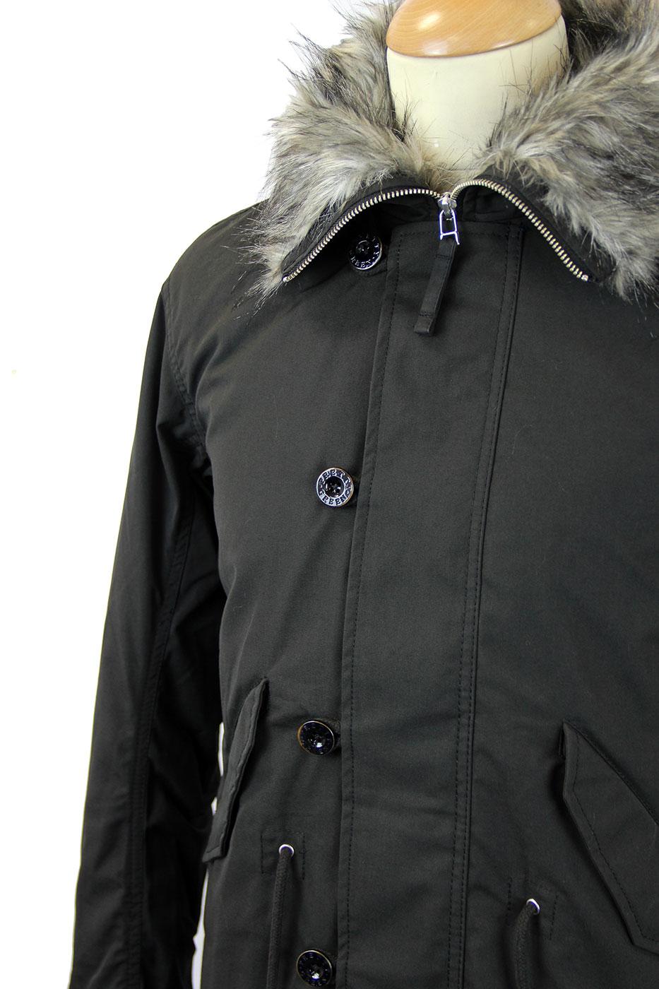 PRETTY GREEN Harewood Retro Indie Mod 2 in 1 Parka Jacket