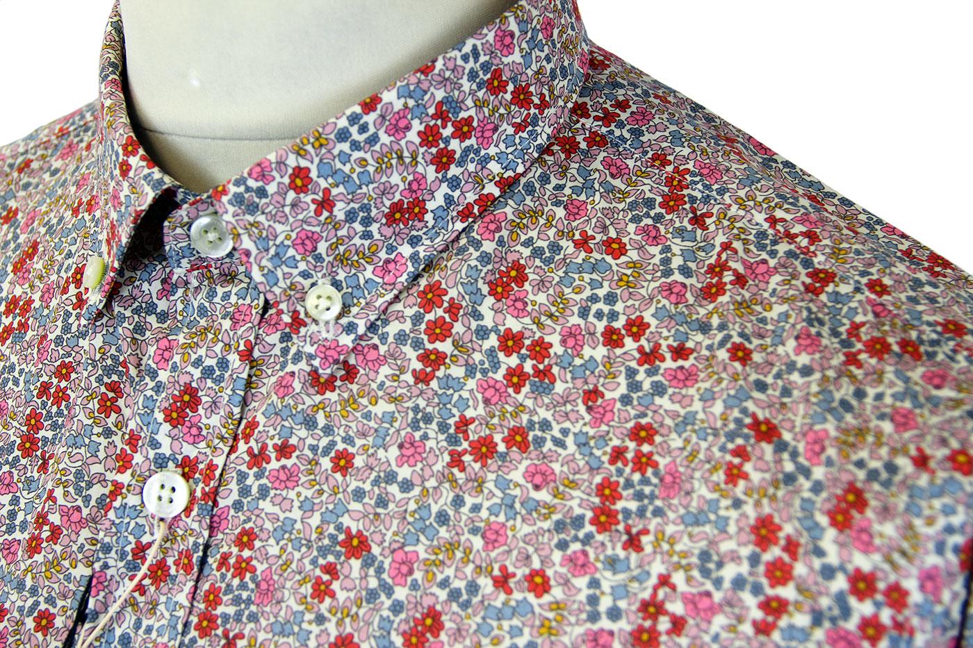 PRETTY GREEN Retro Mod Camrose Floral Liberty Arts Fabric Shirt